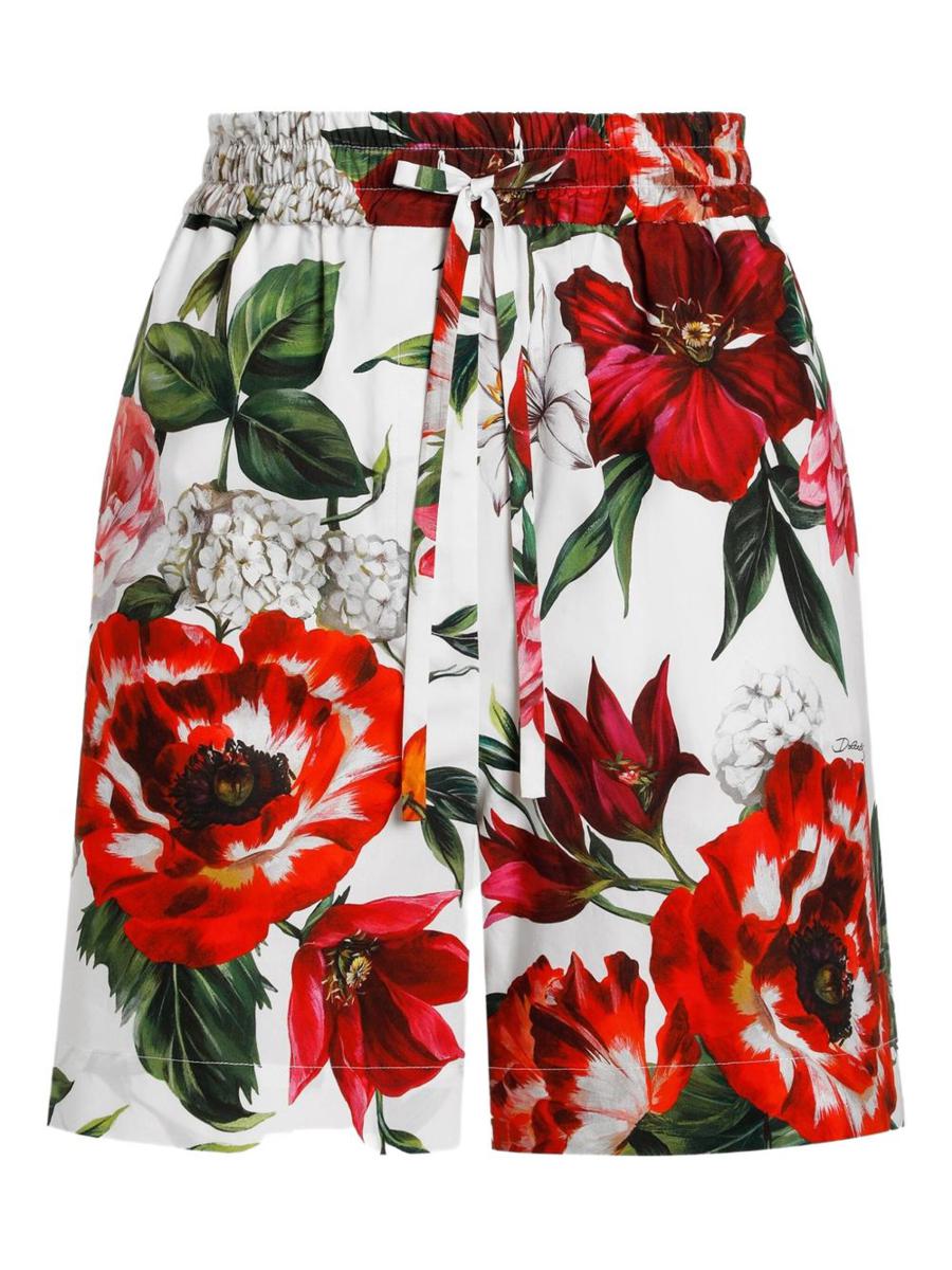Dolce & Gabbana Floral-Print Cotton Shorts