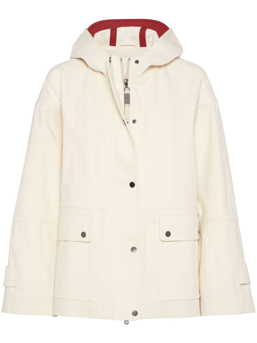 Brunello Cucinelli Hooded Canvas Waterproof Jacket