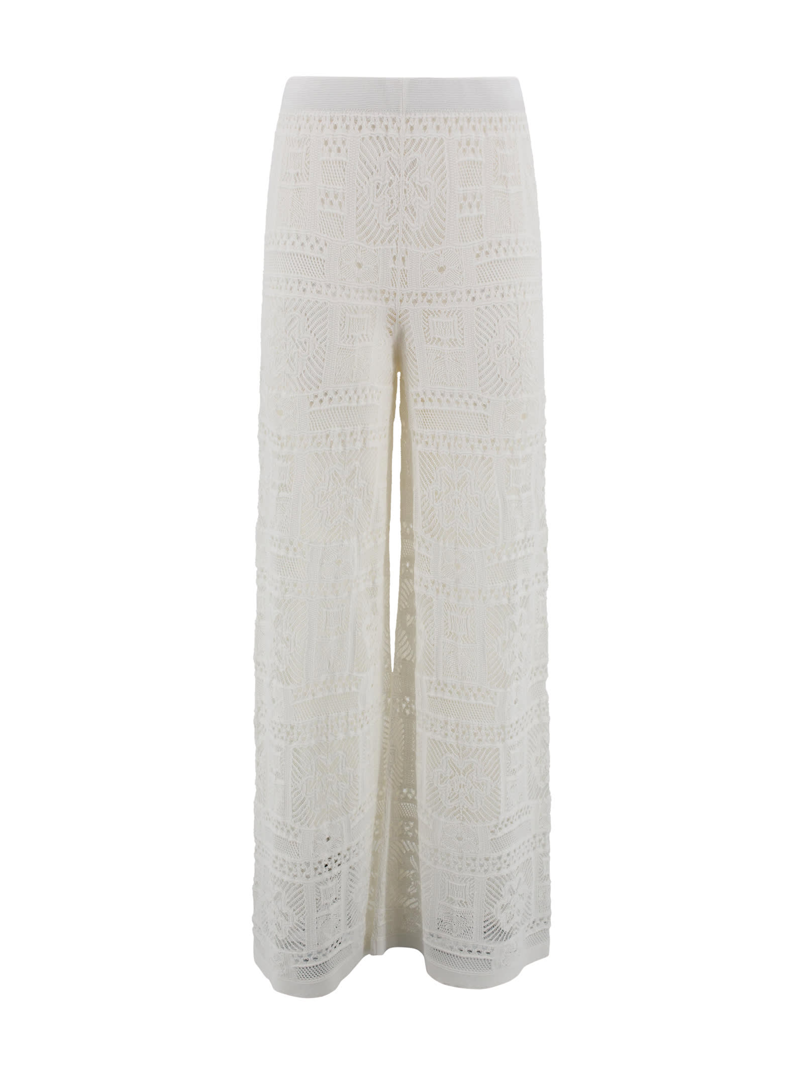 D. Exterior Patchwork Pants In Cotton