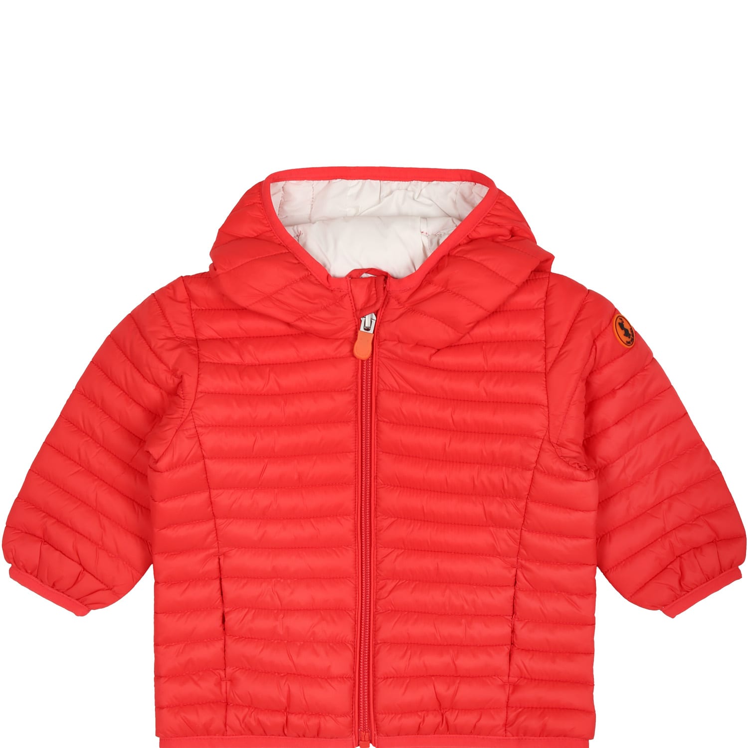 Save the Duck Red Downn-jacket Nene For Baby Boy With Logo