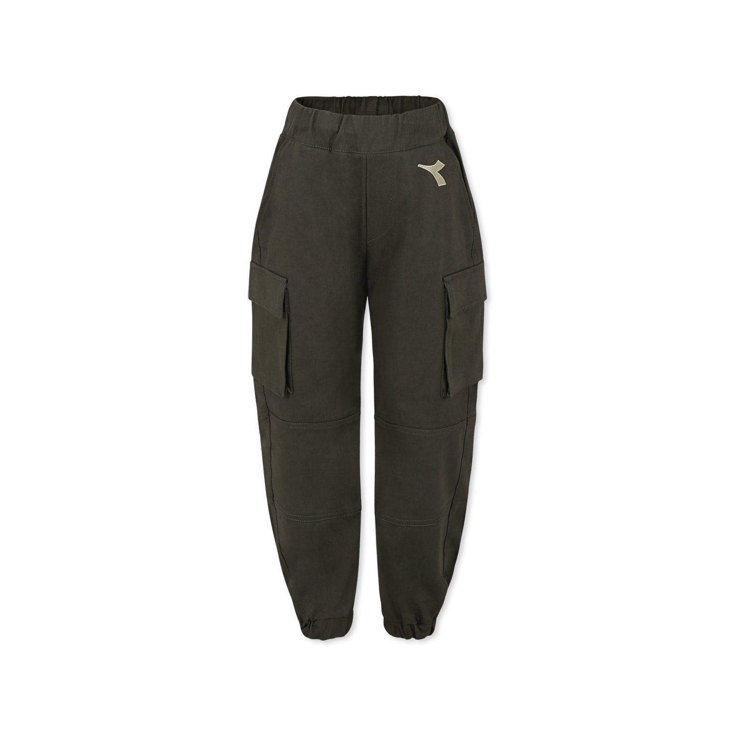 Diadora Green Trousers For Boy With Logo