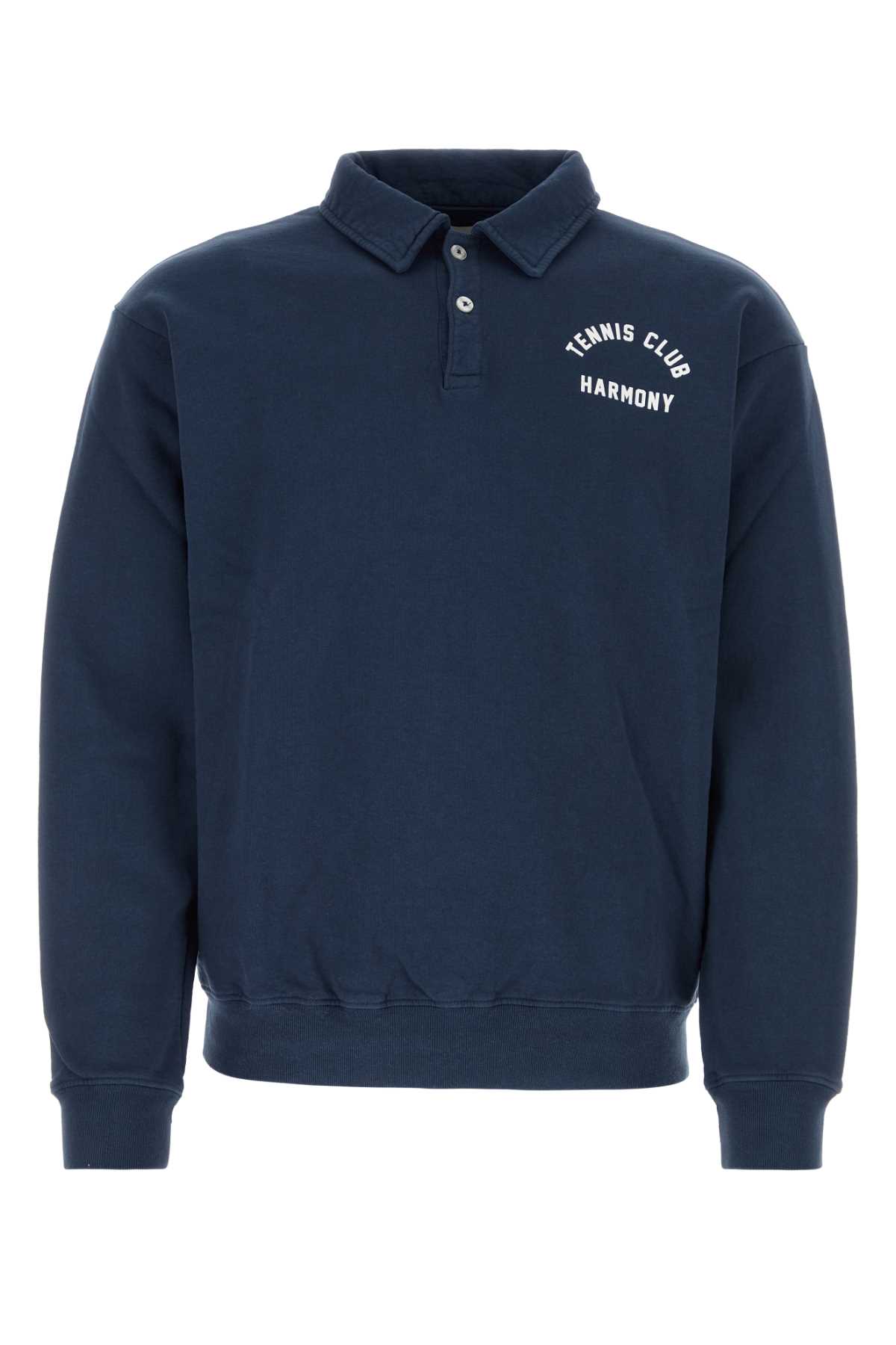 The Harmony Navy Blue Cotton Polo Shirt
