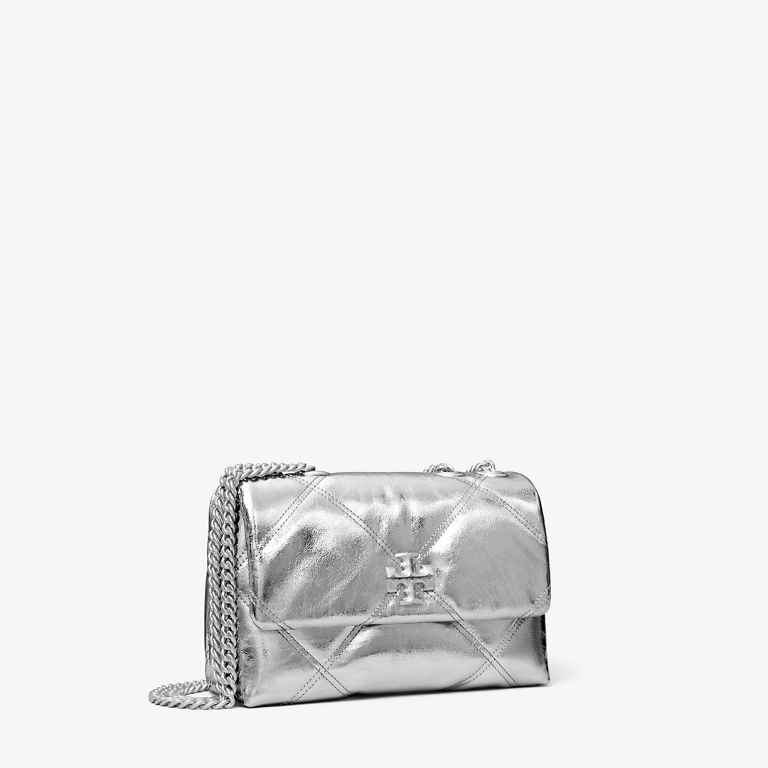 Tory Burch Small Kira Diamond Quilt Metallic Convertible Shoulder Bag
