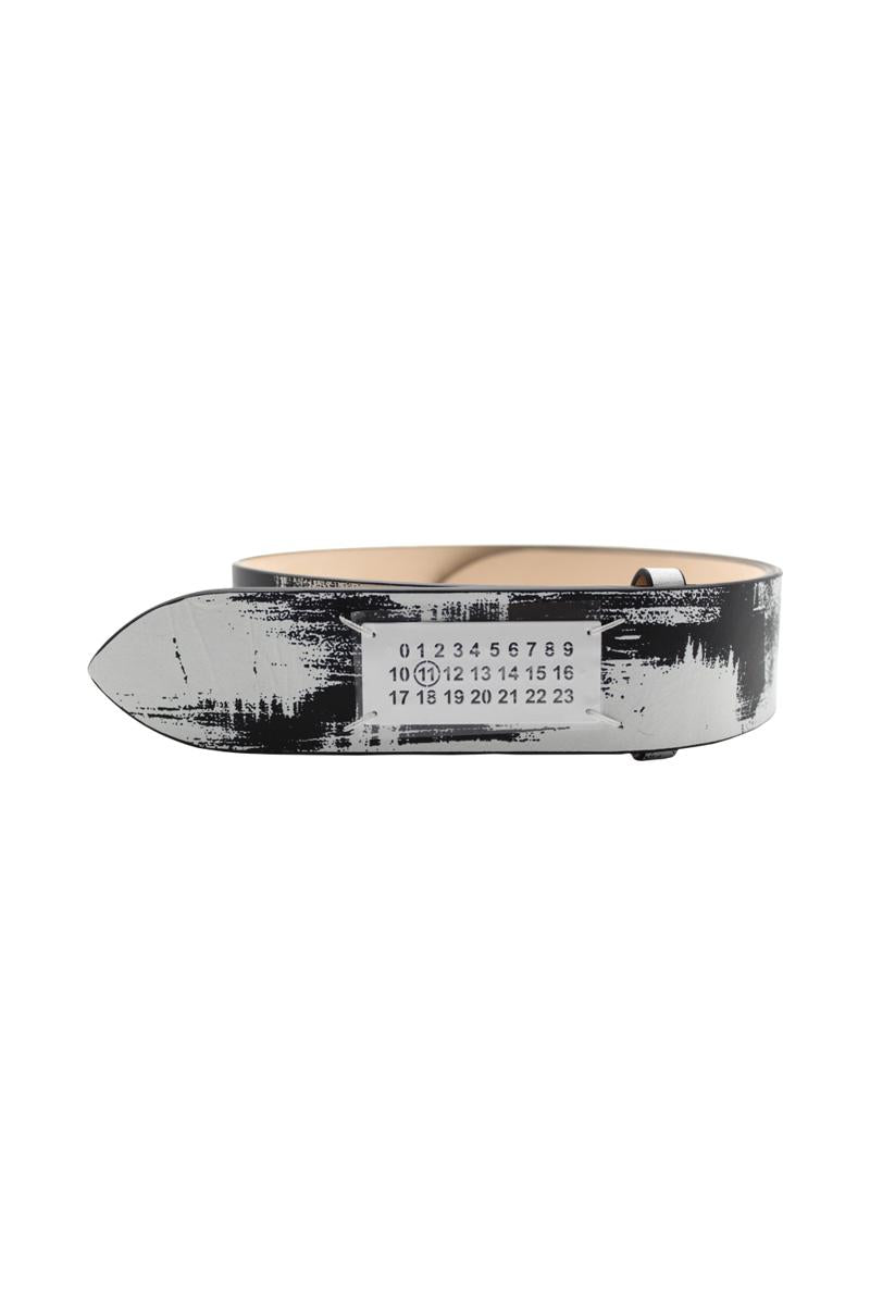 Maison Margiela 标识腰带（彩绘皮革）
