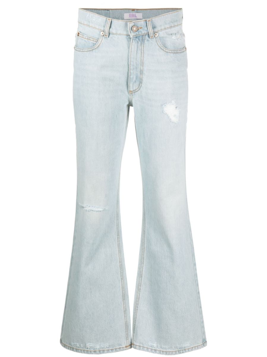 Erl Unisex Distressed Denim Pants Woven Clothing