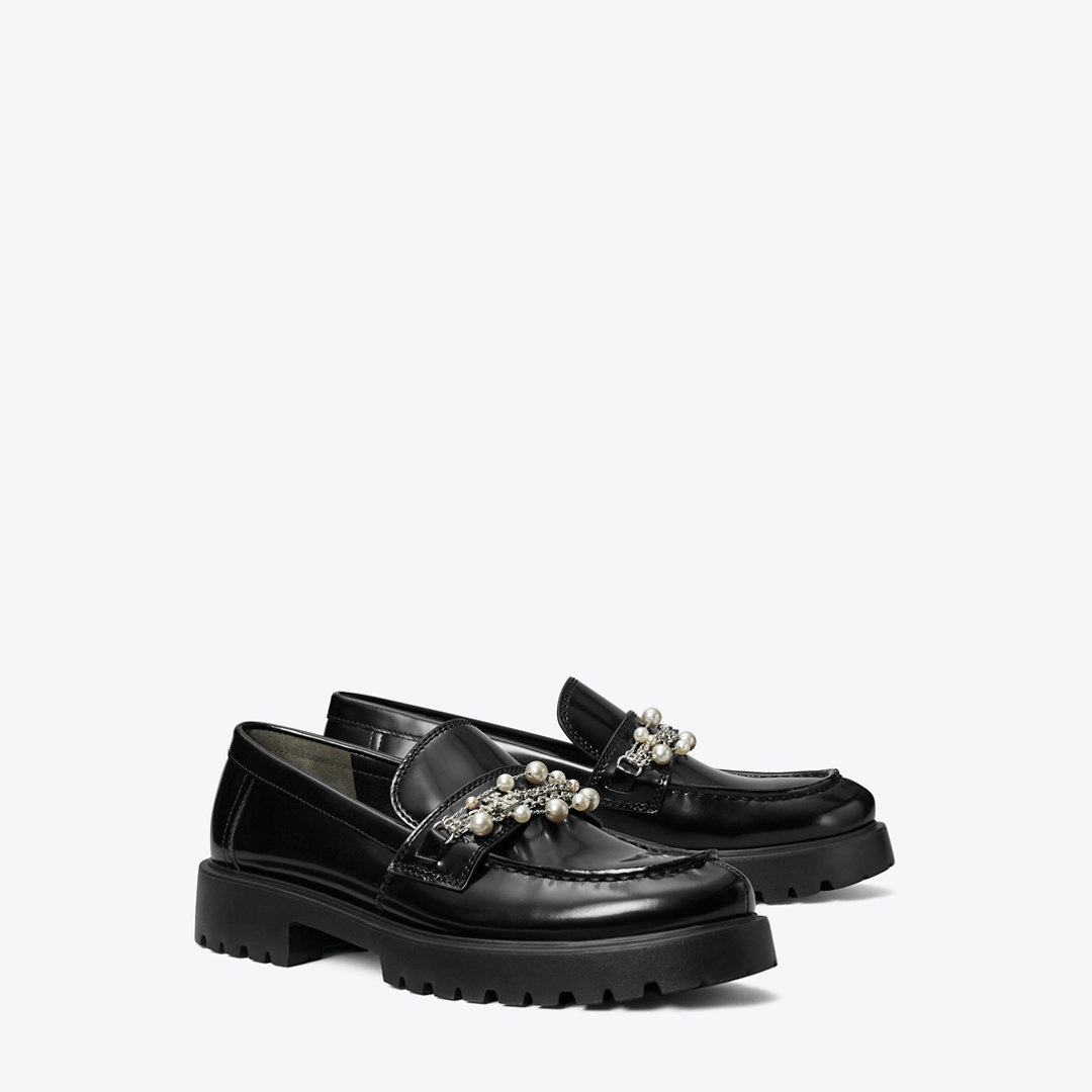 Tory Burch Embellished Classic Lug Loafer