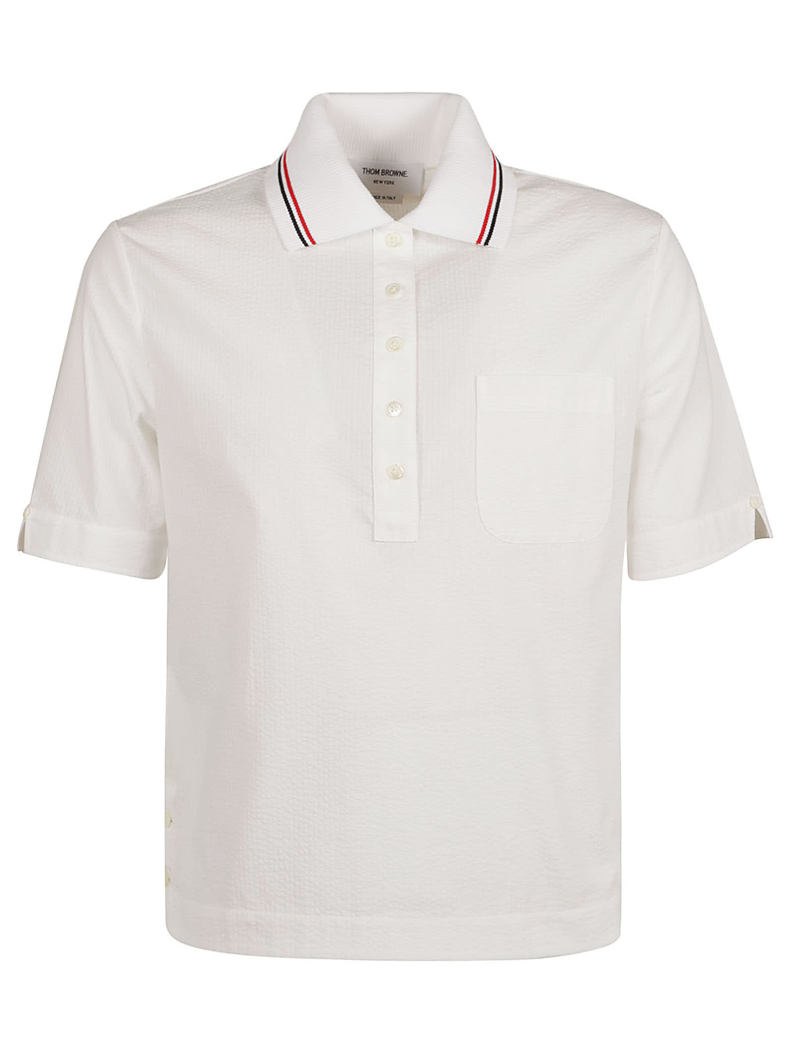Thom Browne Rwb Seersucker Polo