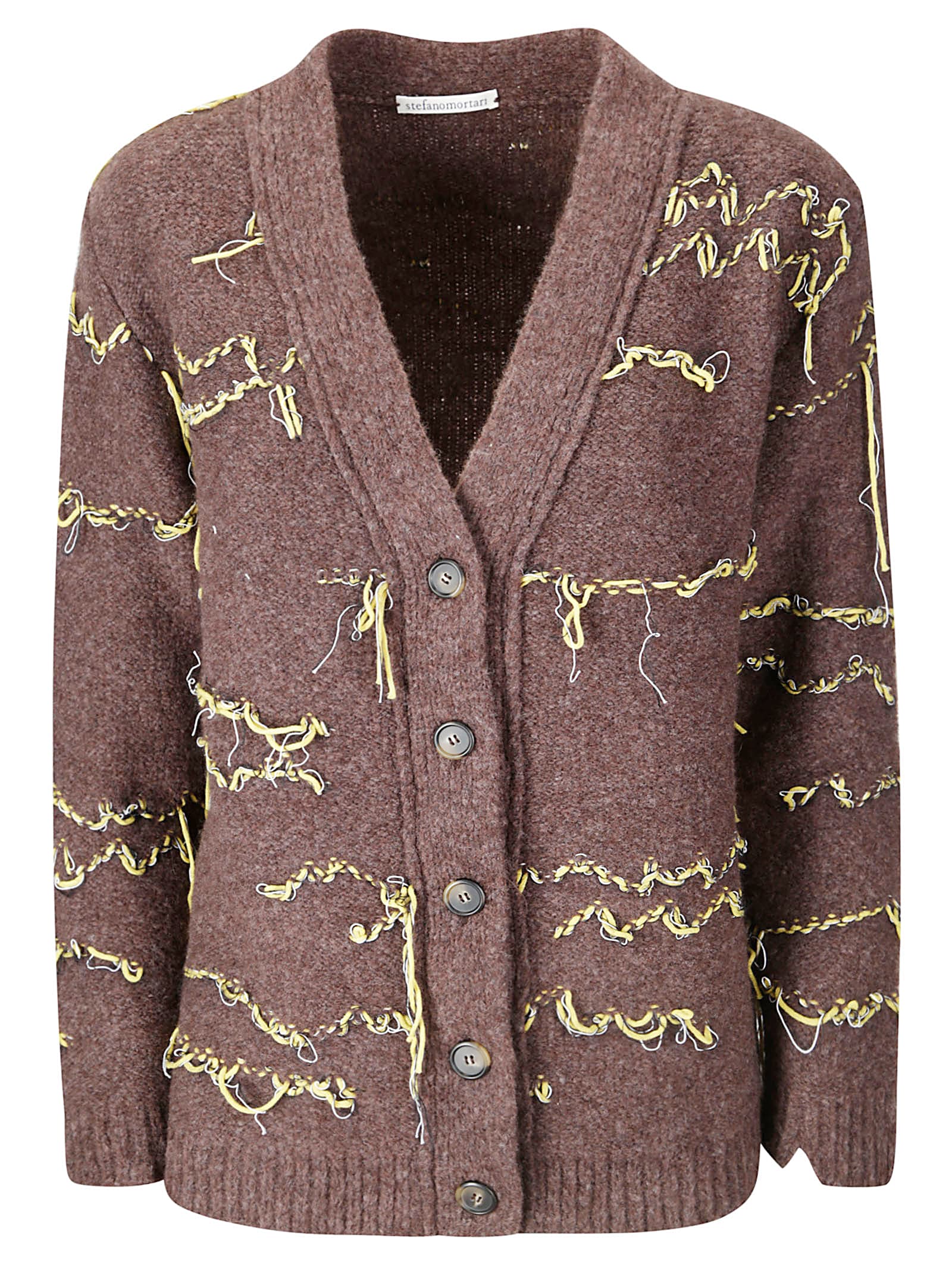 Stefano Mortari Cardigan Lana Lavorato