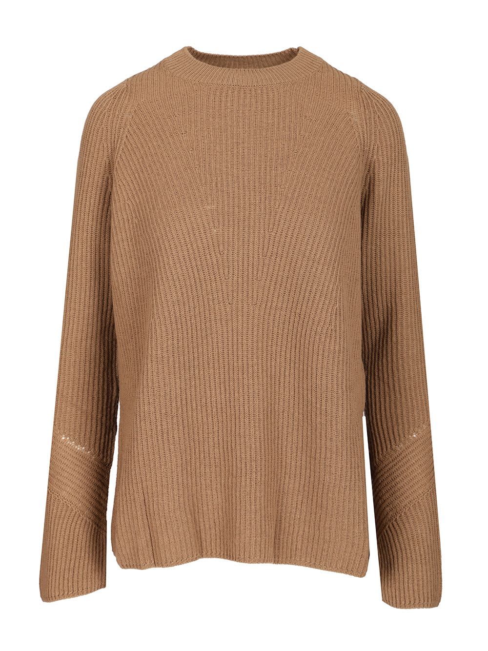 'S Max Mara Molveno Crewneck Wool Ribbed Sweater