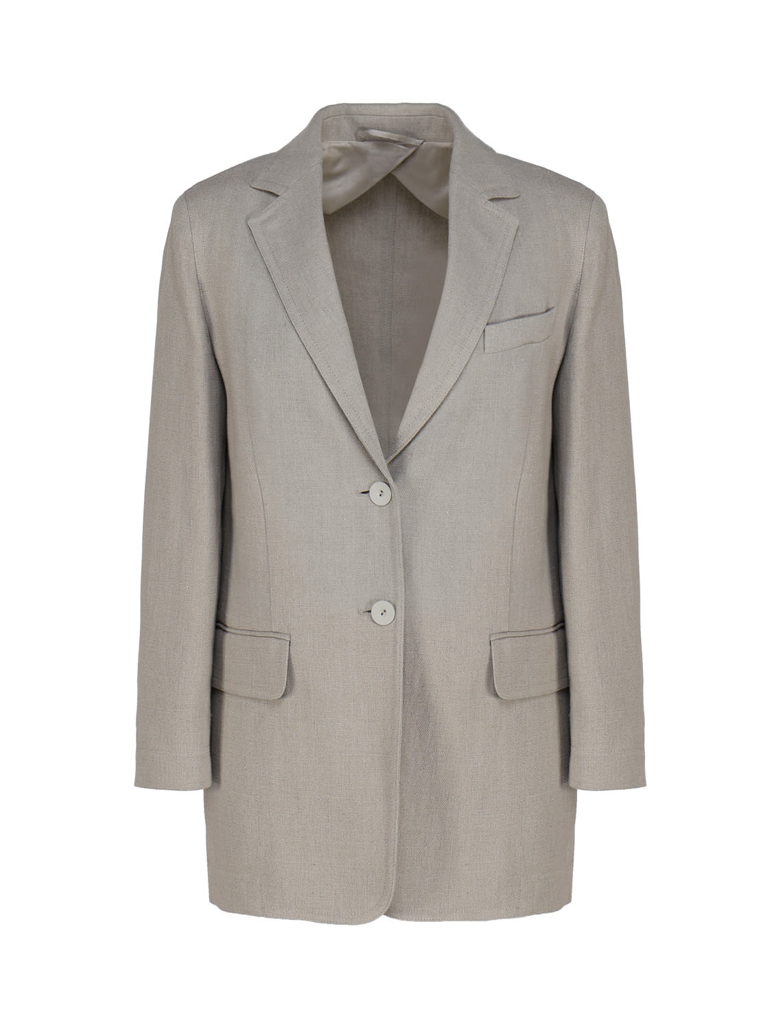 Max Mara Dove Grey Linen Adelchi Blazer