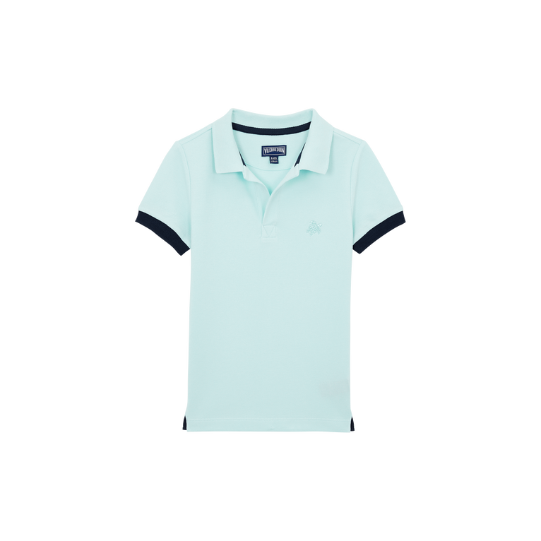 Vilebrequin Boys Organic Cotton Polo Solid - Pantin - Blue - Size 2