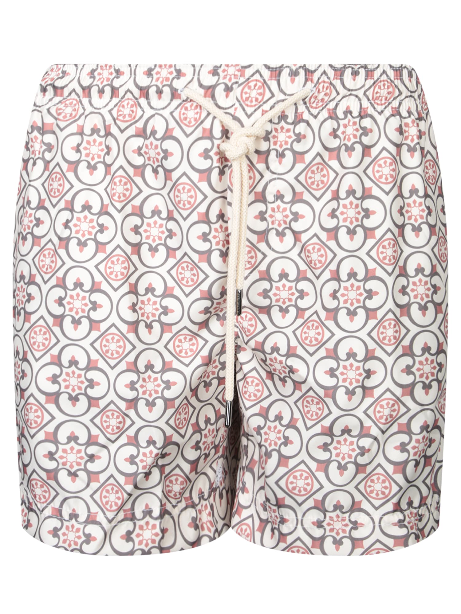 Peninsula Swimwear Patterned Beige Boxer Swim Shorts