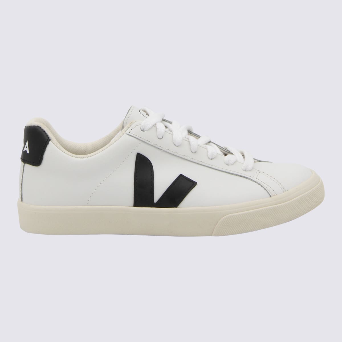 Veja Extra White And Black Leather Esplar Sneakers