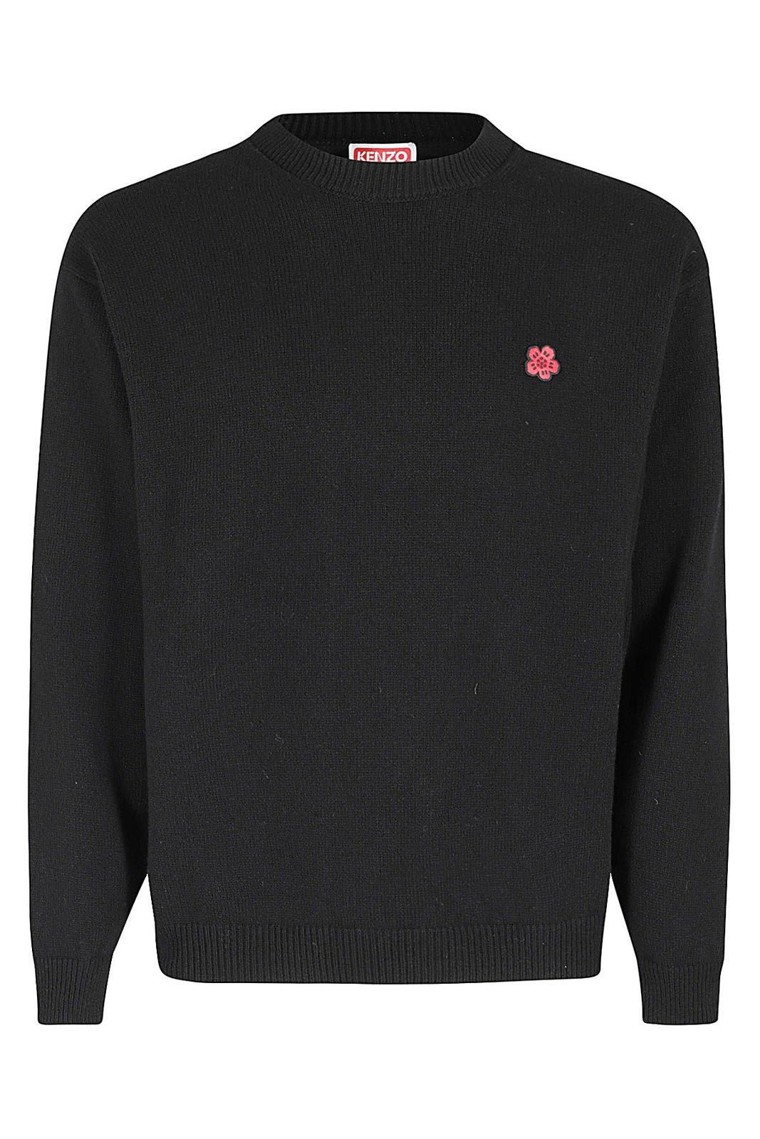 Kenzo Boke Flower Embroidered Crew Neck Jumper