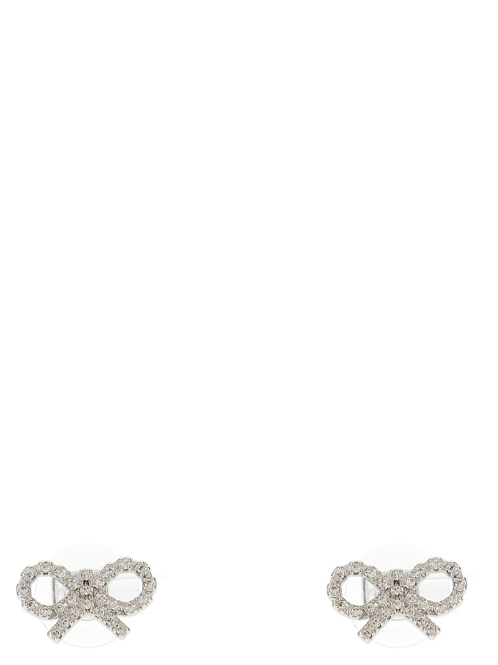 self-portrait Micro Bow Earrings