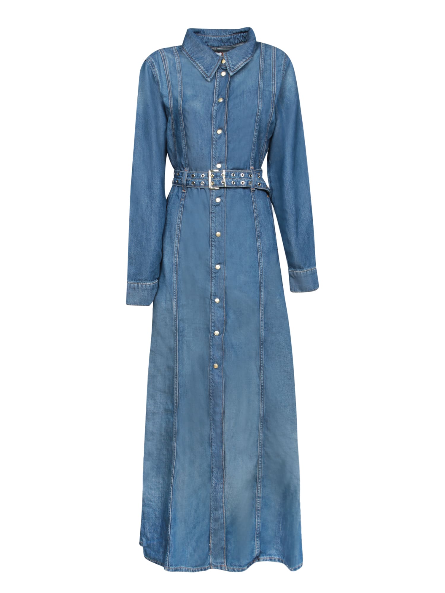 Ganni Light Denim Maxi Dress