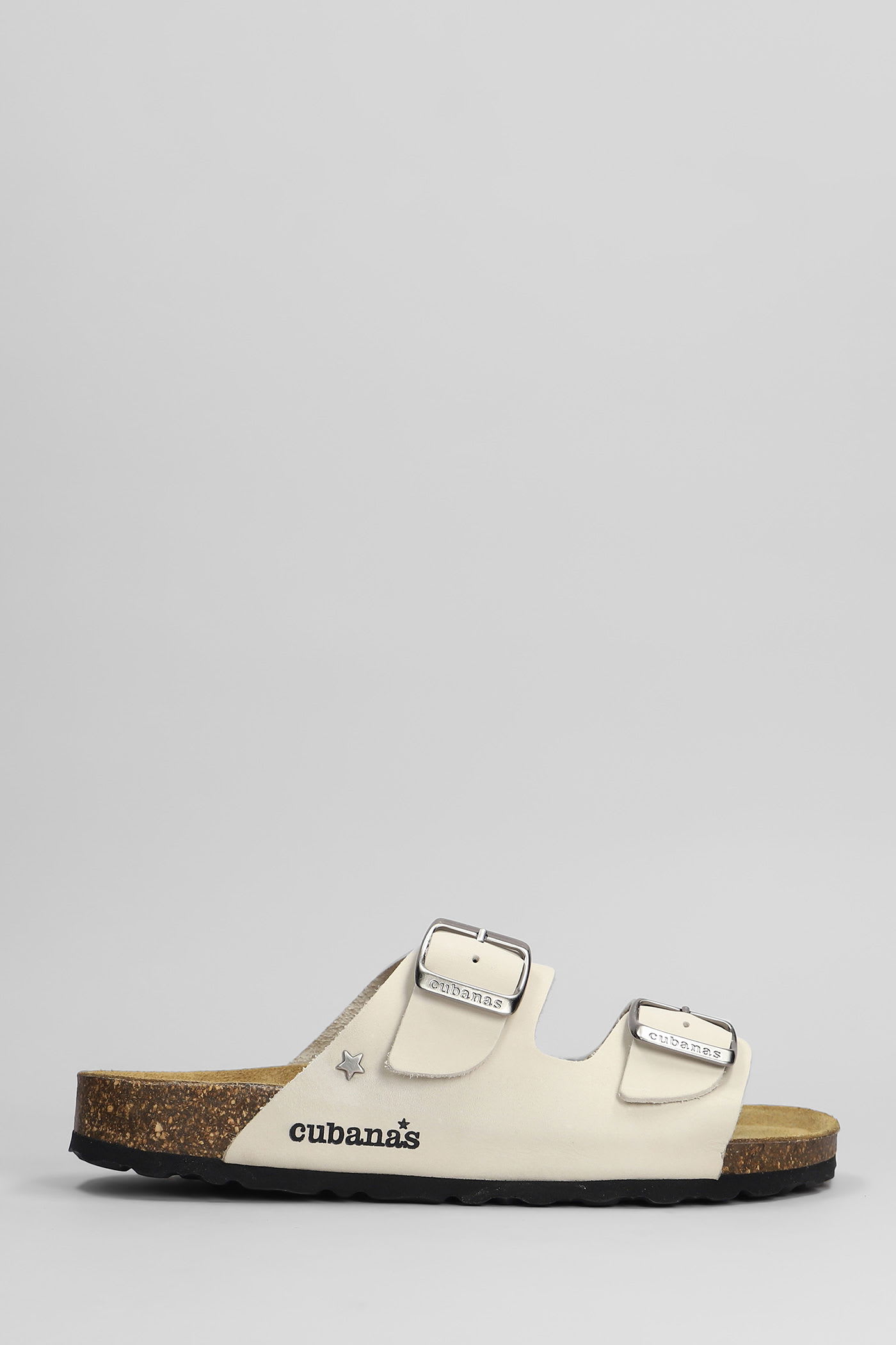 Cubanas Amalia Flats In White Leather