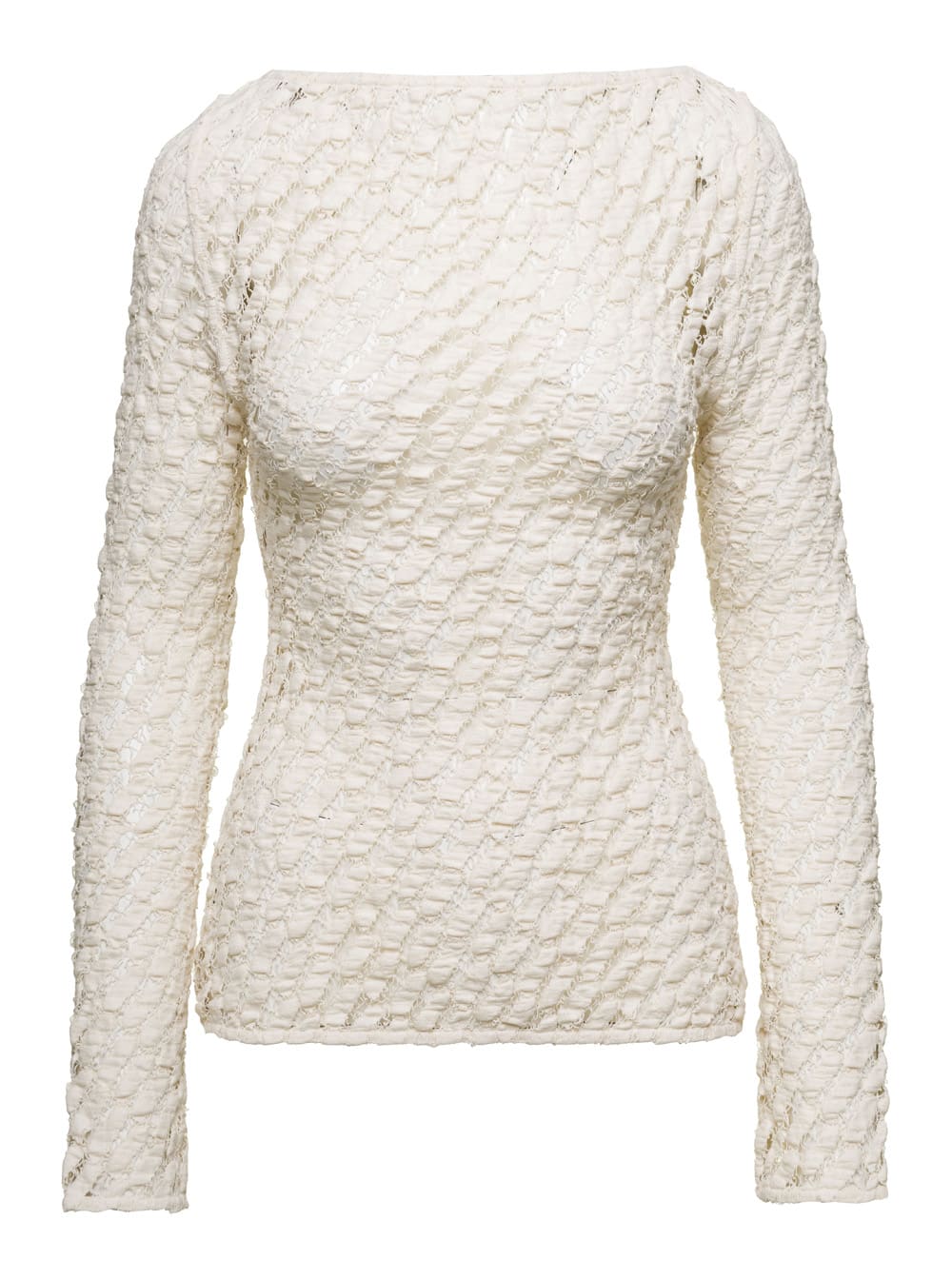 Róhe Beige Sweater With Boat Neckline In Cotton Blend Woman