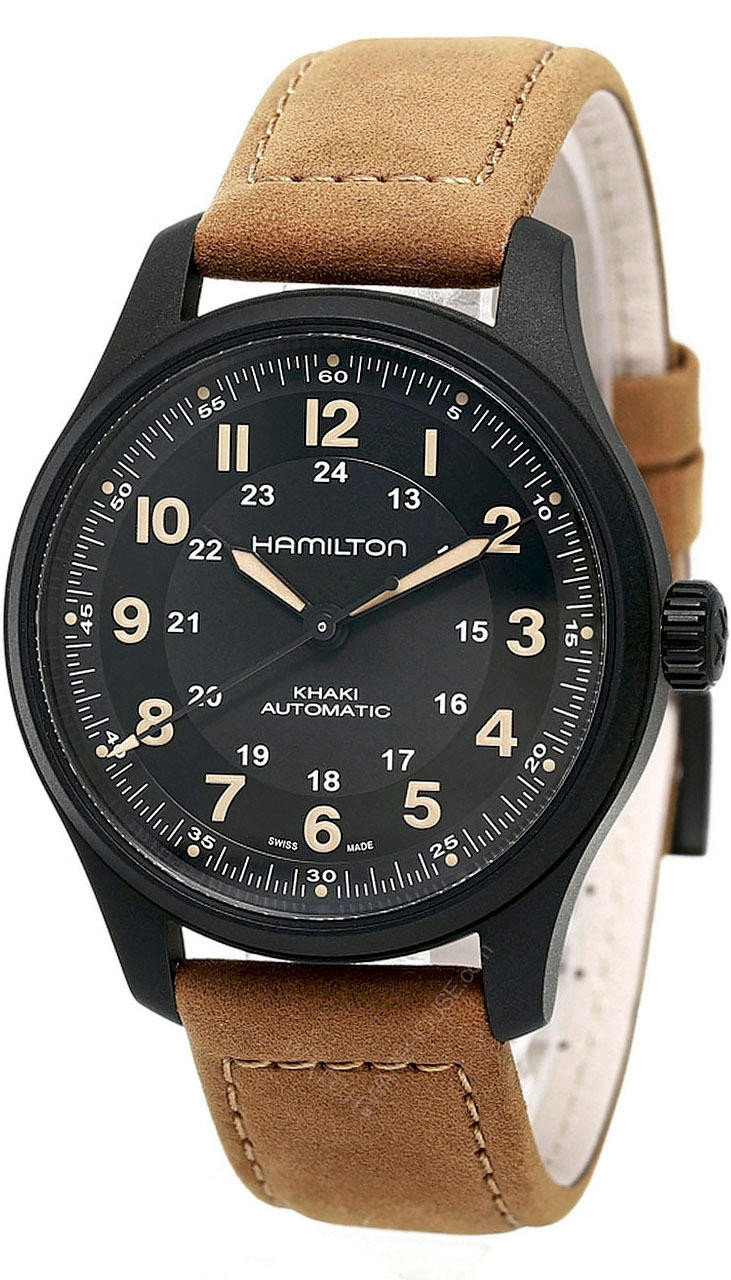 HAMILTON Khaki Field AUTO 42MM Titanium Black Dial Men's Watch H70665533