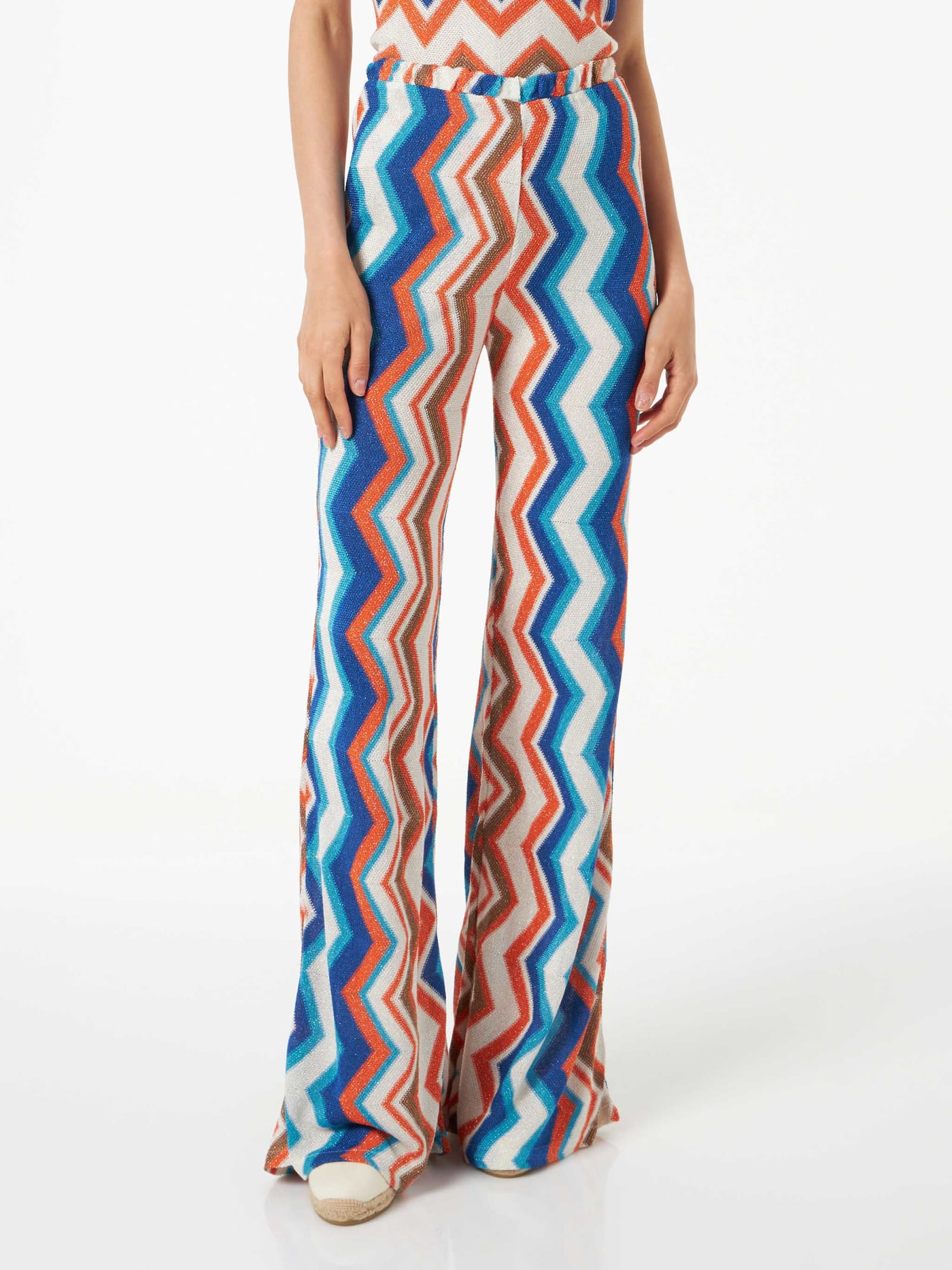 MC2 Saint Barth Woman Chevron Knitted Palazzo Pants