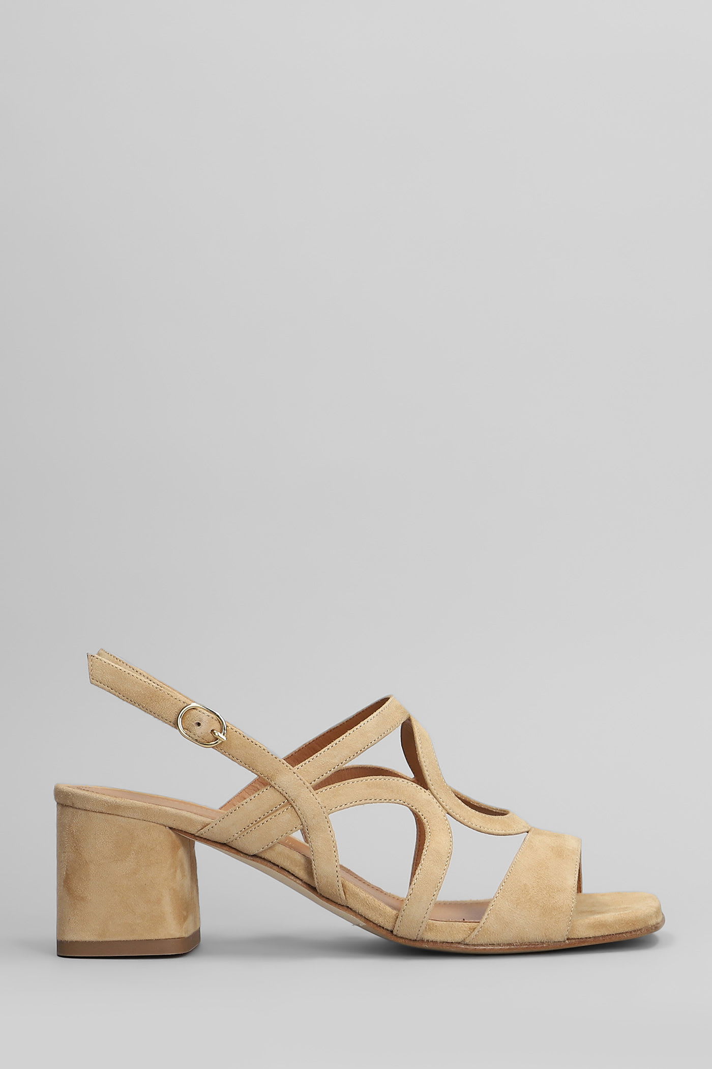 Julie Dee Sandals In Beige Suede