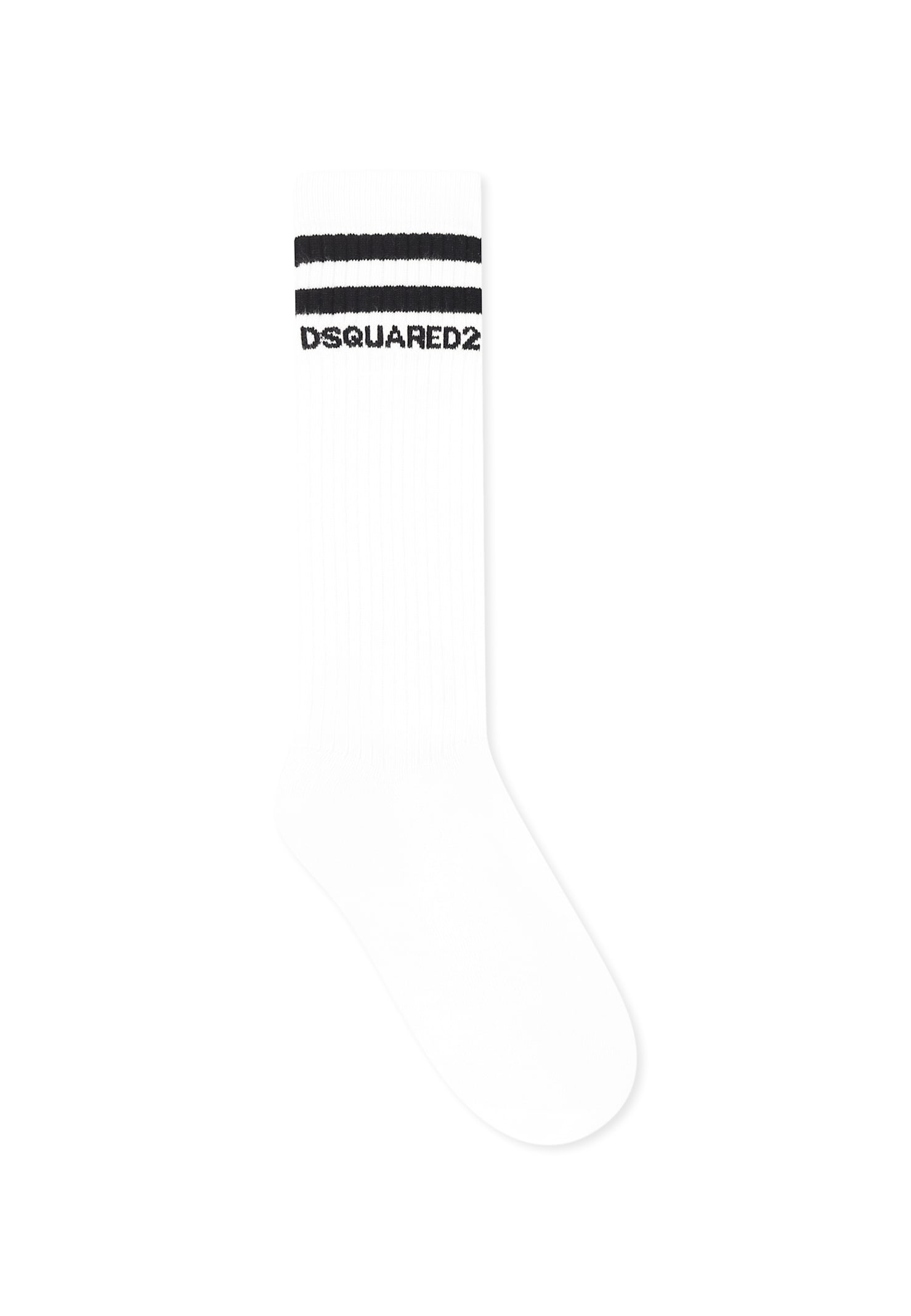 Dsquared2 White Socks For Boy With Logo