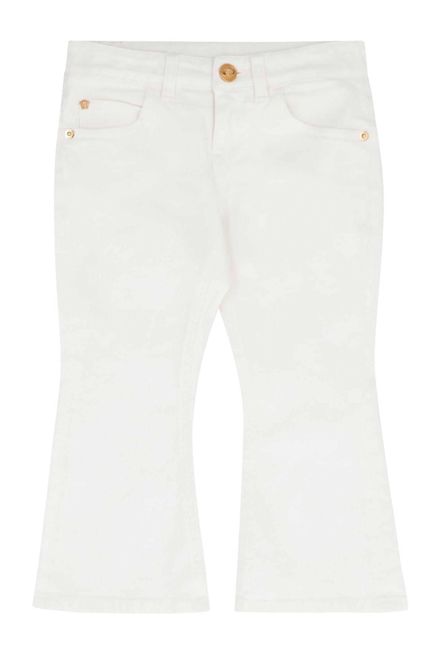 Young Versace Cotton Flared Jeans