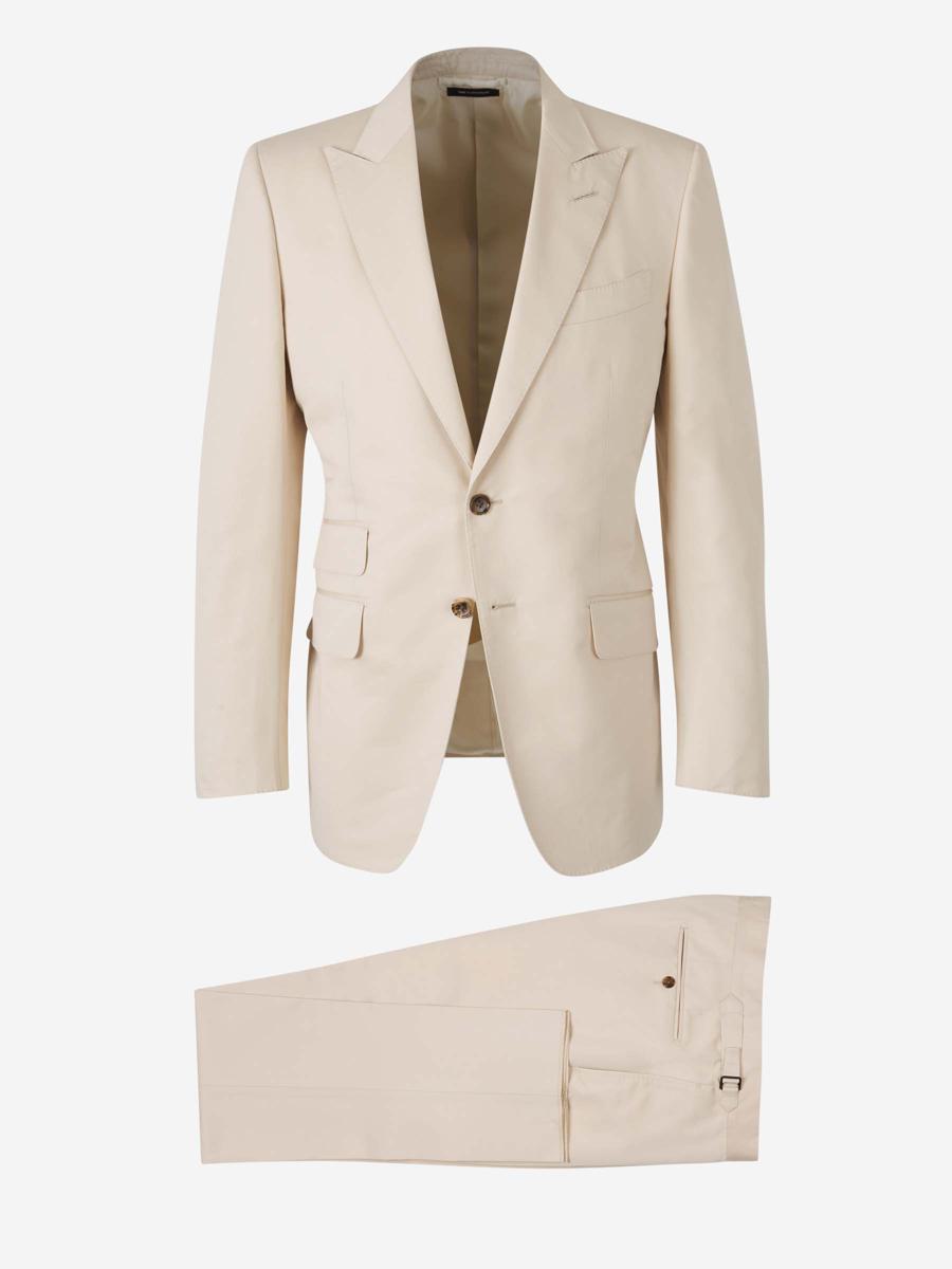Tom Ford Plain Cotton Suit