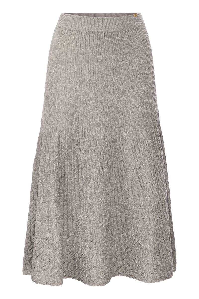 Elisabetta Franchi Metallised Viscose Midi Skirt
