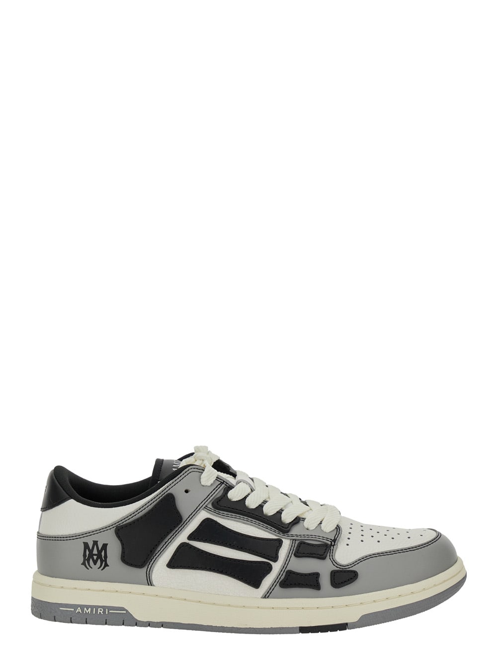 AMIRI skel Top Low Grey Sneakers With Logo Patch On Thetongue And Contrasting Details On The Side In Leather Man