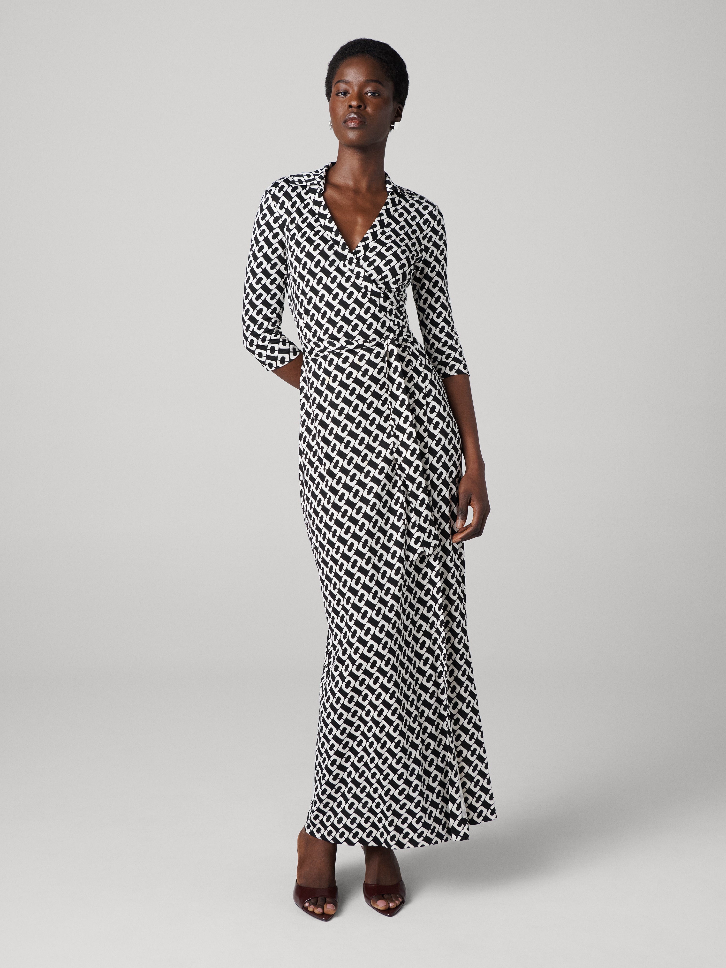 Abigail Silk Jersey Maxi Wrap Dress