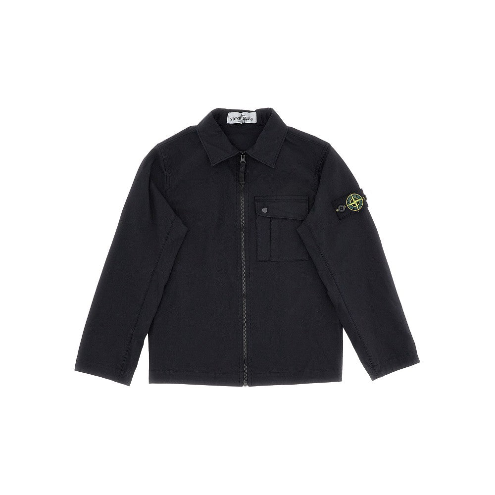 STONE ISLAND 拉链纯棉衬衫式外套 儿童款