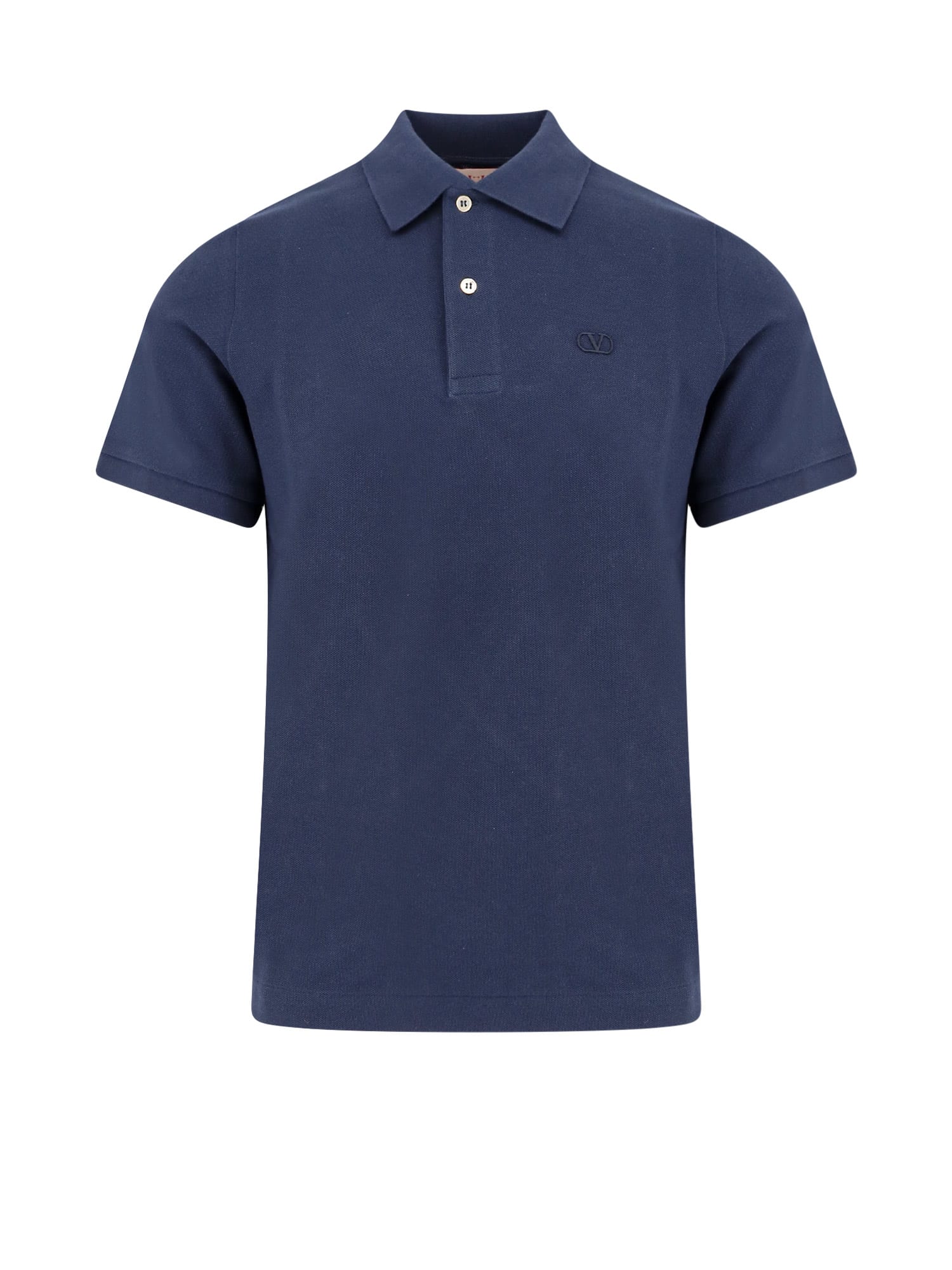 Valentino Cotton Piquet Polo Shirt With Vlogo Embroidery