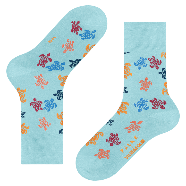 Vilebrequin Men Socks Rondes Des Tortues Multicolores - Socks - Socks4 - Blue - Size 41-42