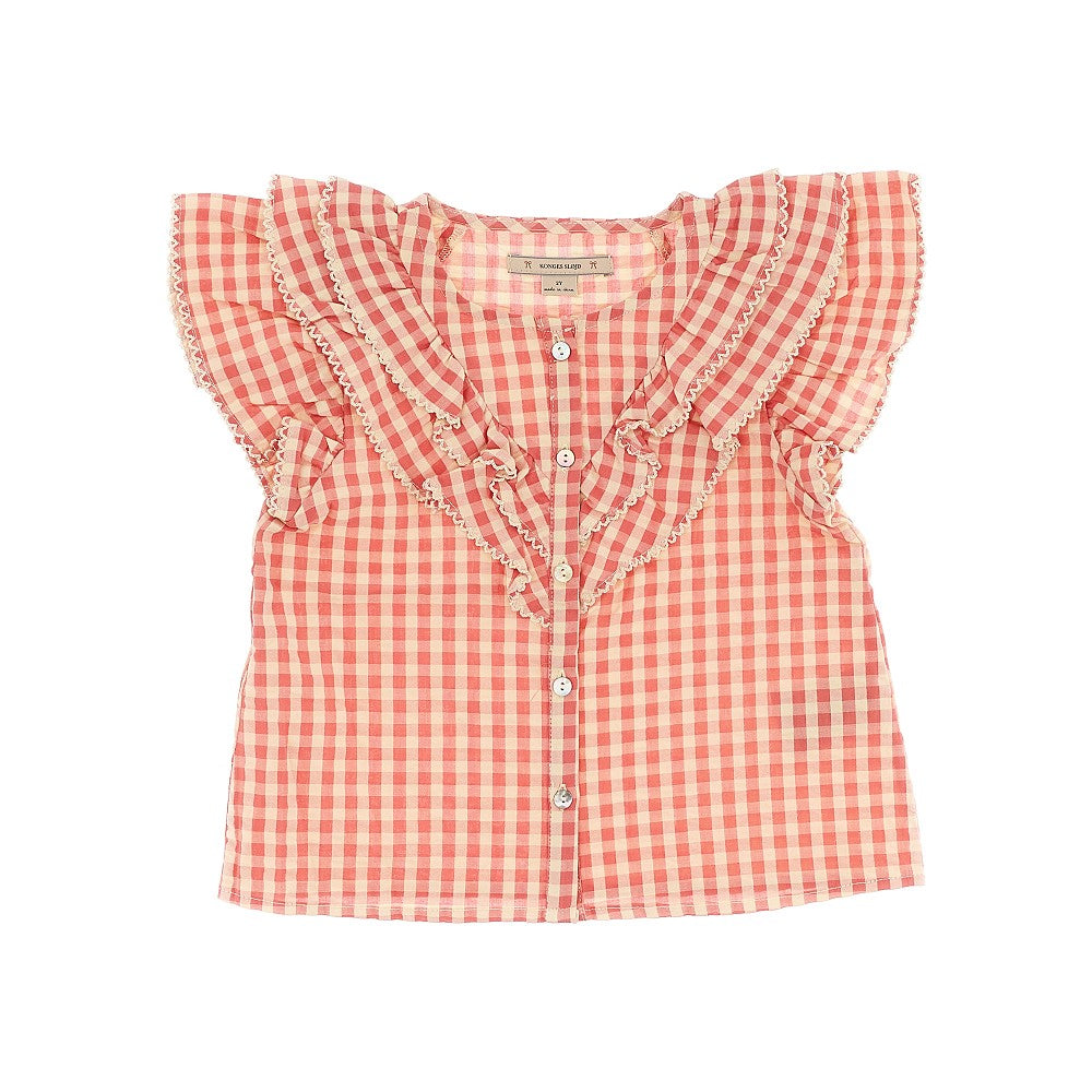KONGES SLOJD Seersucker shirt with frill Kids