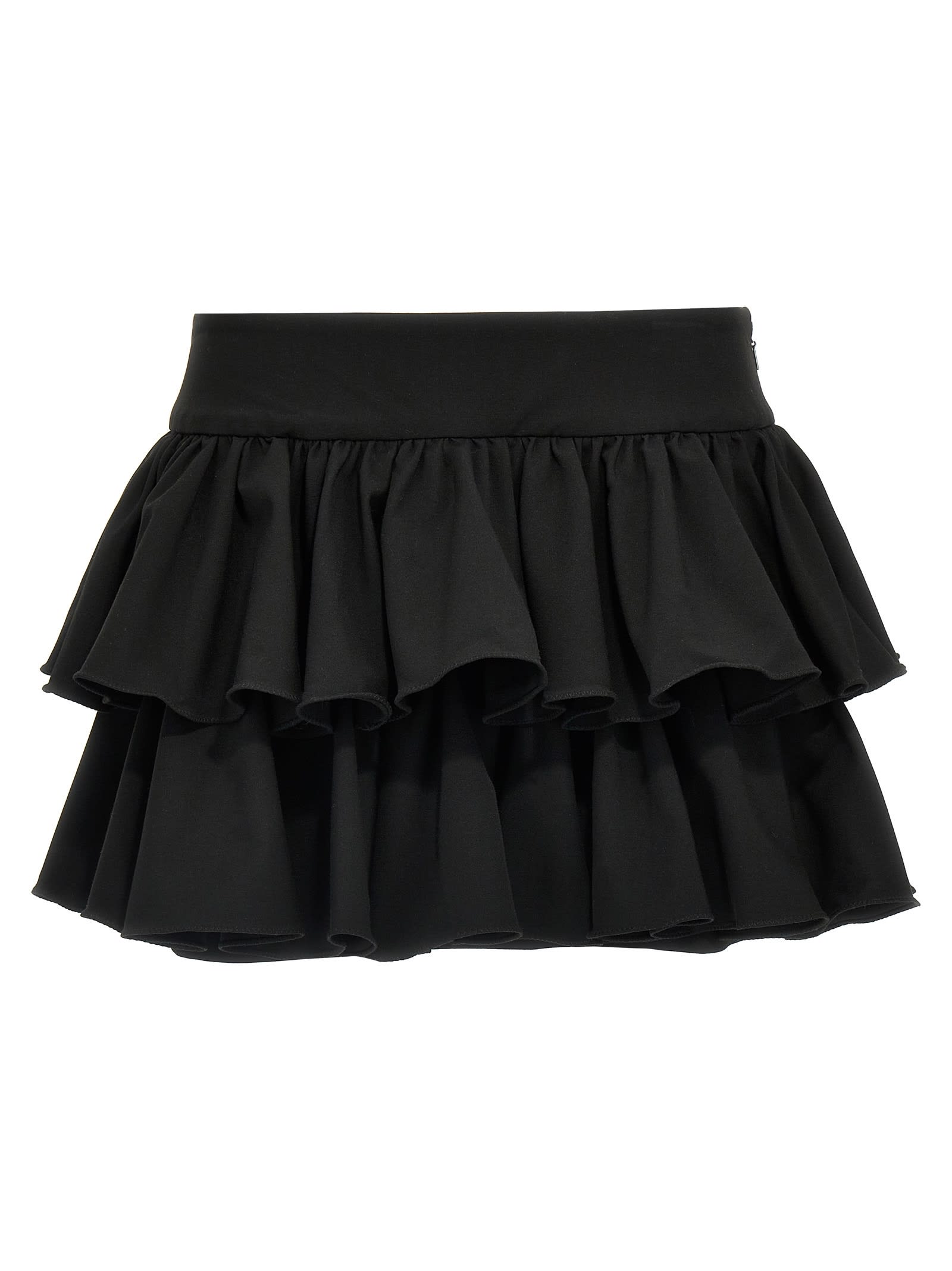 Rotate by Birger Christensen wide Ruffle Mini Skirt