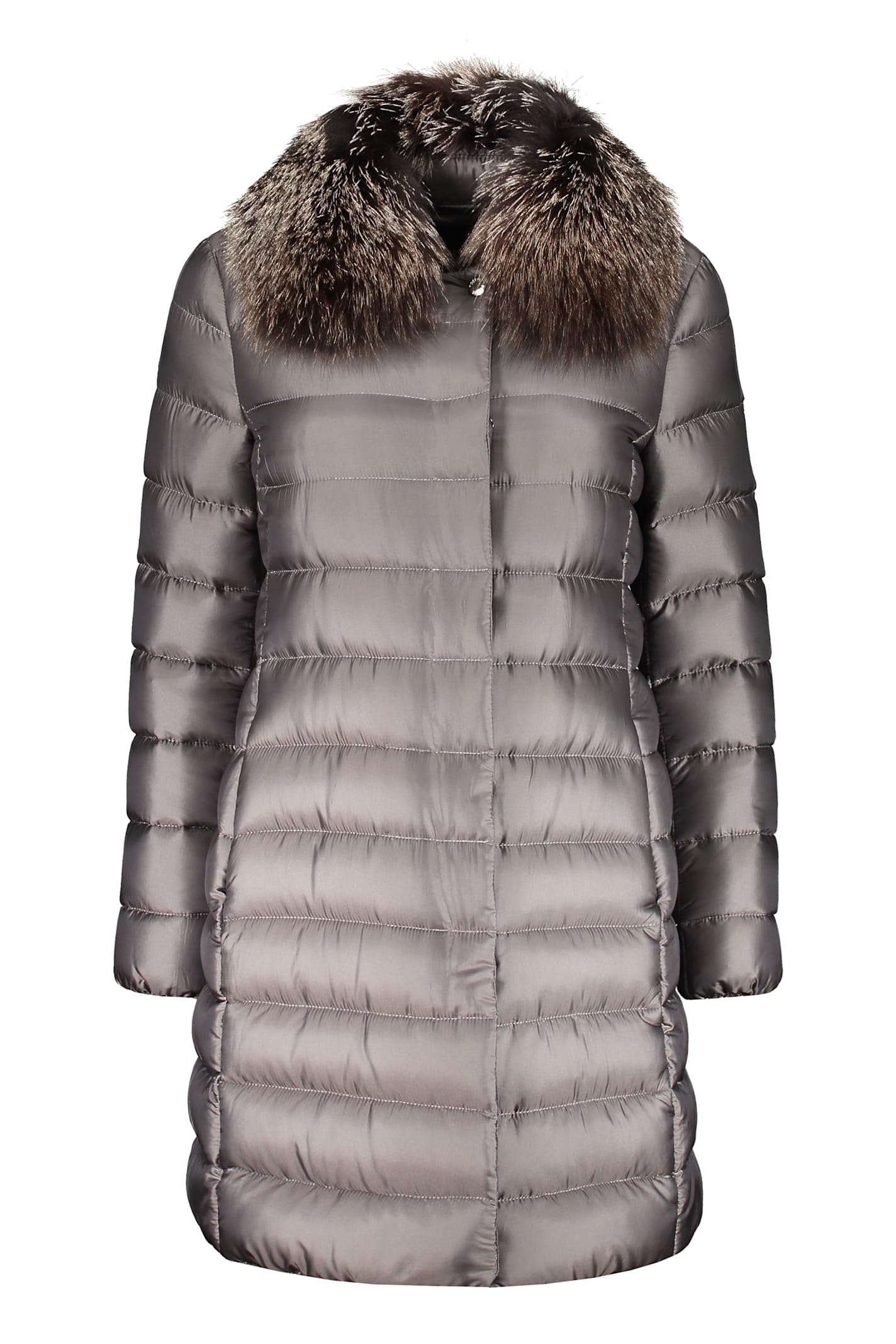 Moorer Zip And Snap Button Fastening Down Jacket
