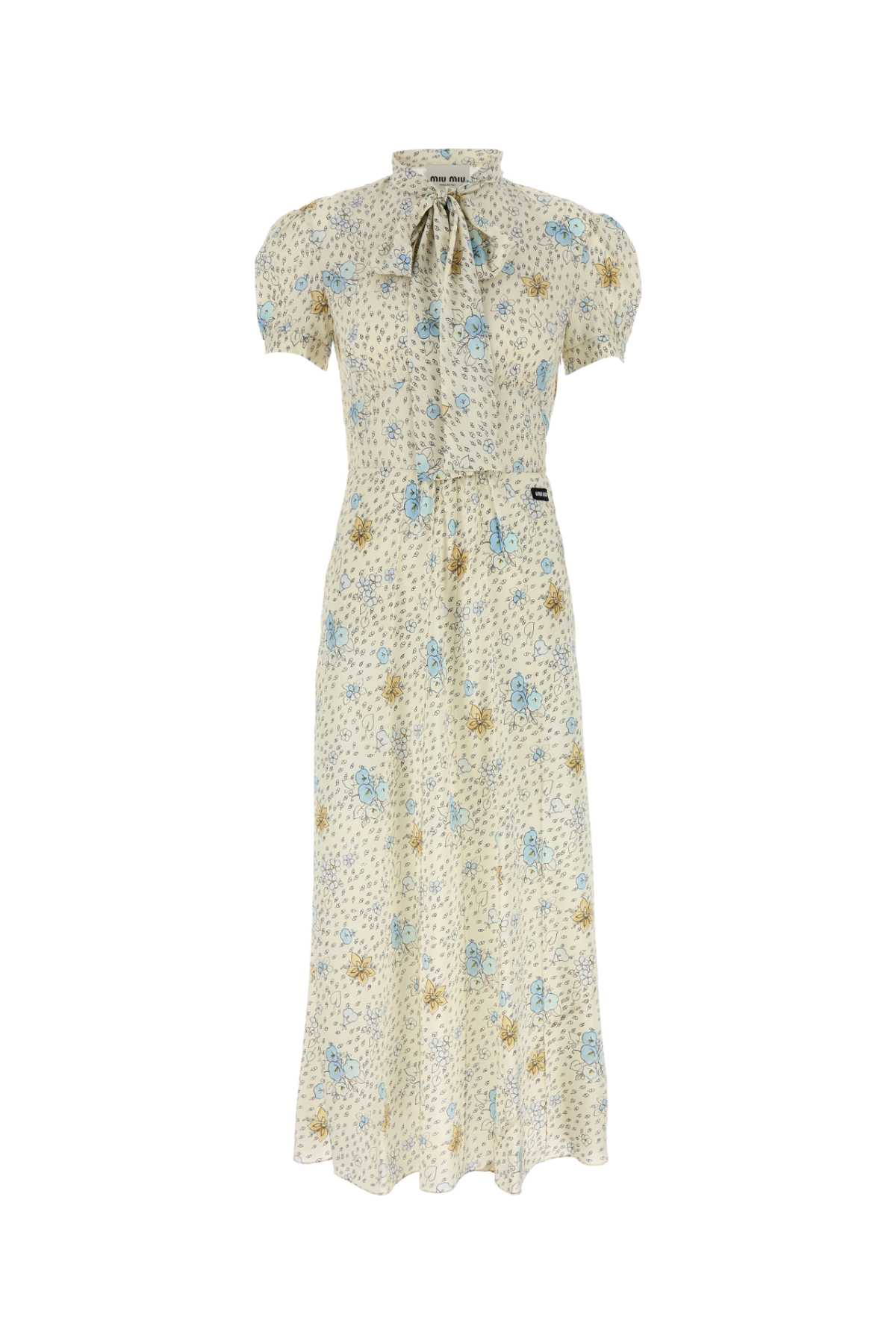 Miu Miu Printed Silk Dress