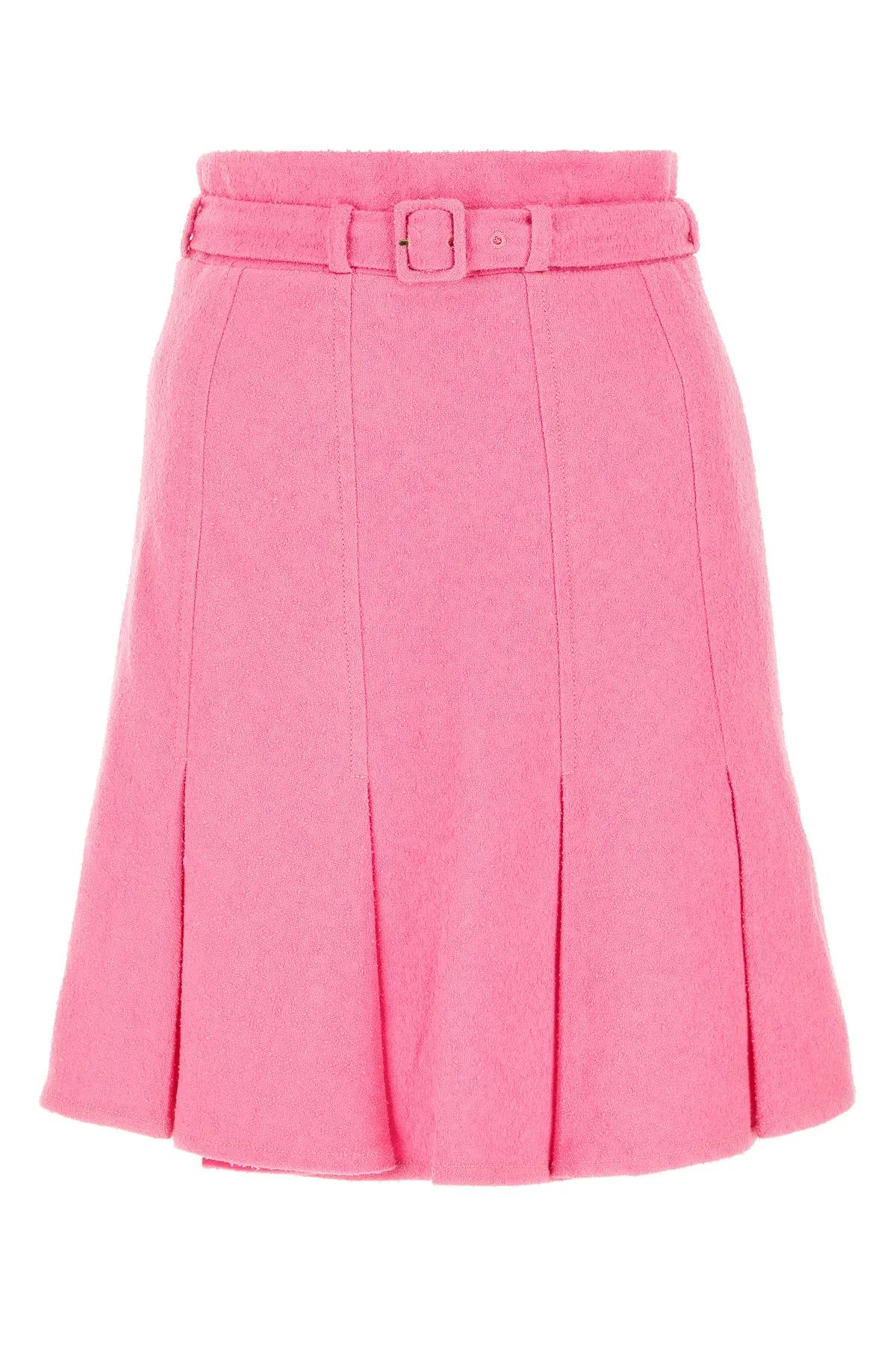 Patou Pink Bouclé Skirt