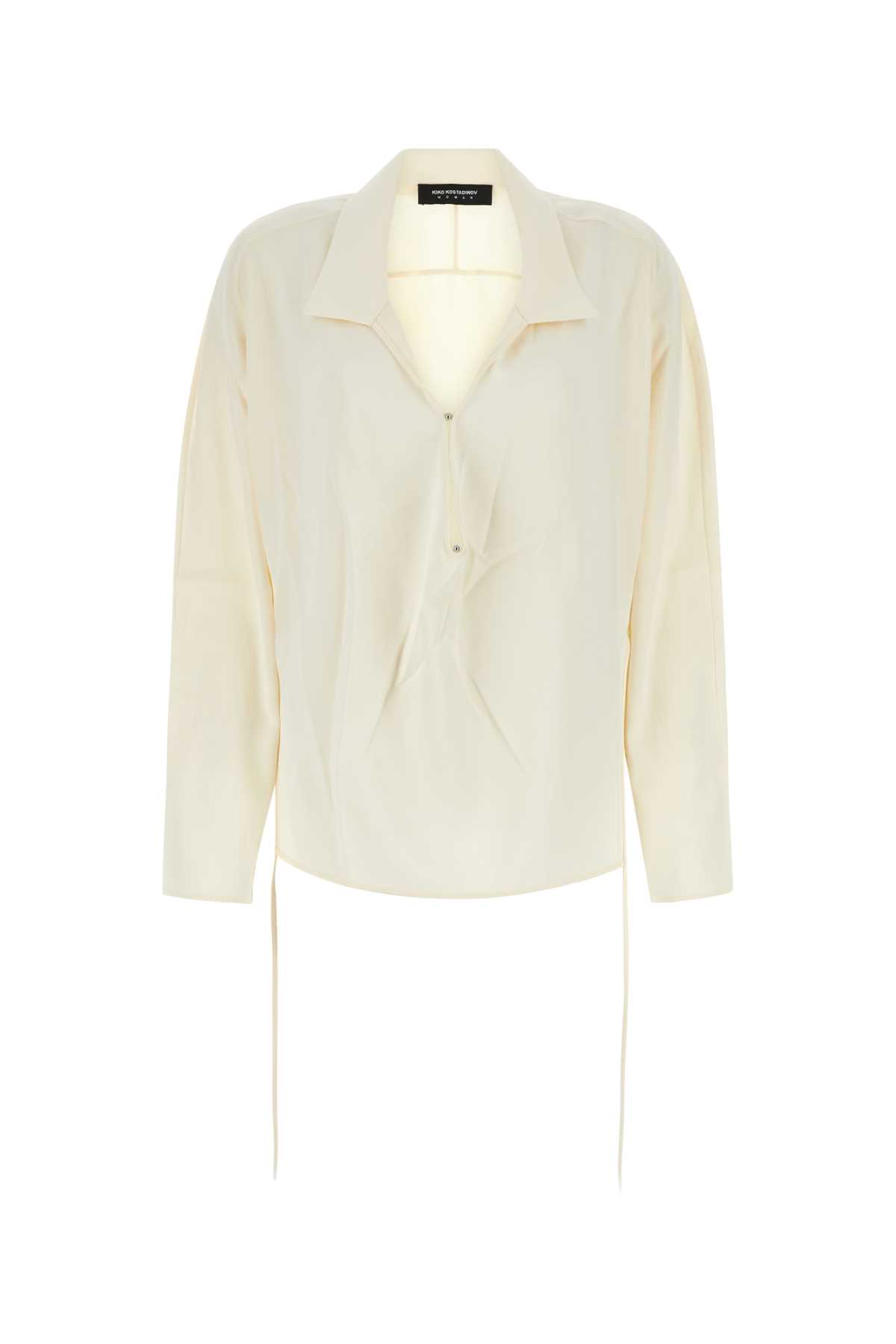 Kiko Kostadinov Ivory Satin Shirt