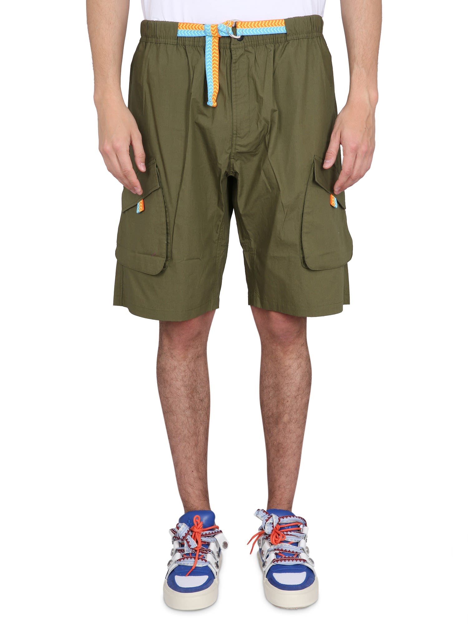 Marcelo Burlon Cotton Cargo Bermuda Shorts