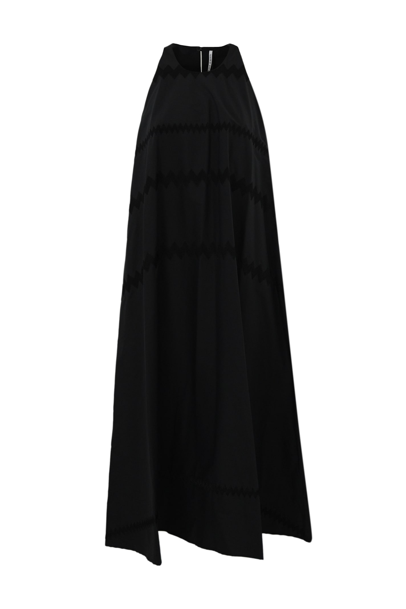Liviana Conti Dress With Zig Zag Embroidery
