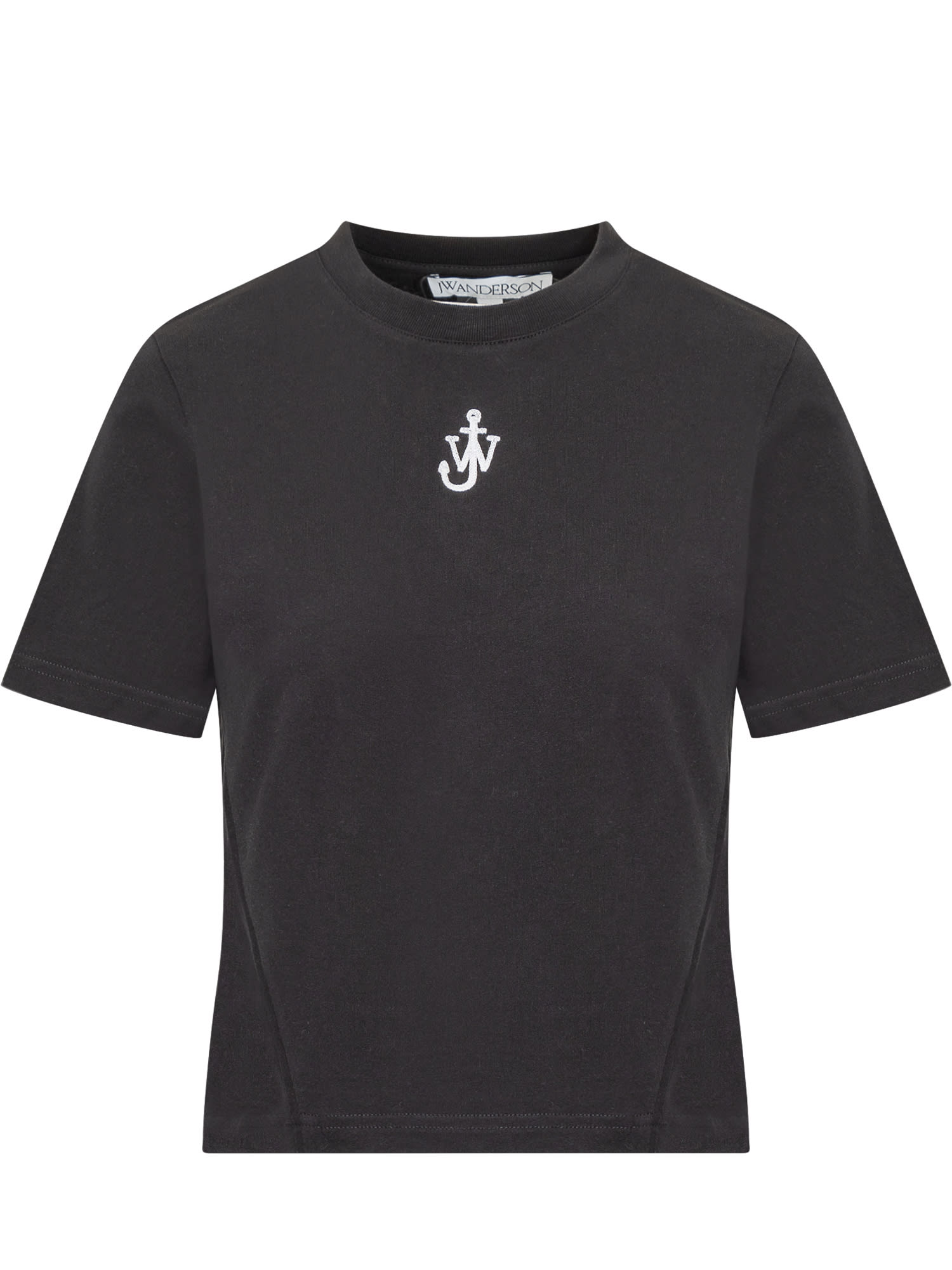 J. W. Anderson Anchor Embroidery Pannelled Cropped T-shirt