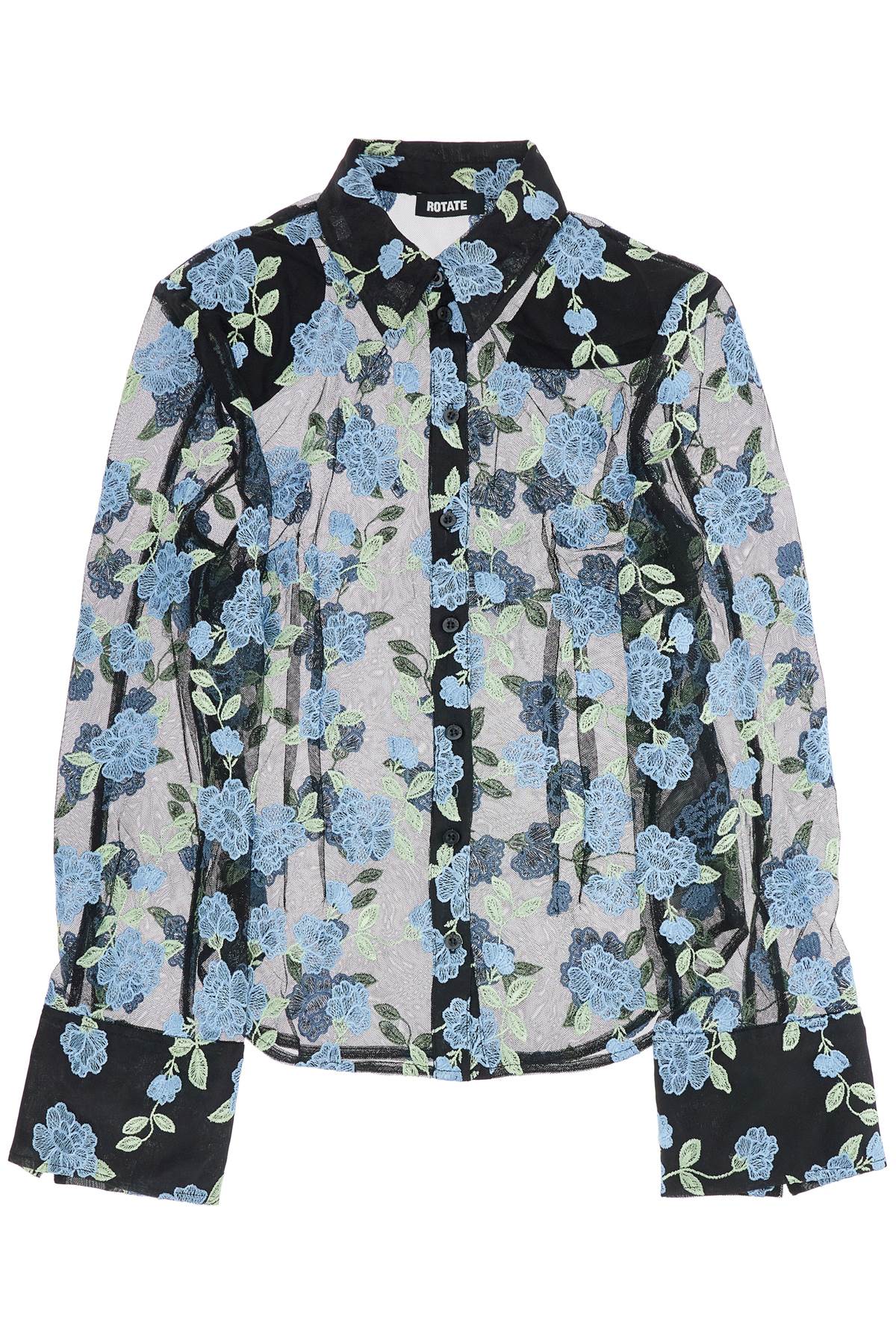 Rotate by Birger Christensen Mesh Fitted Shirt