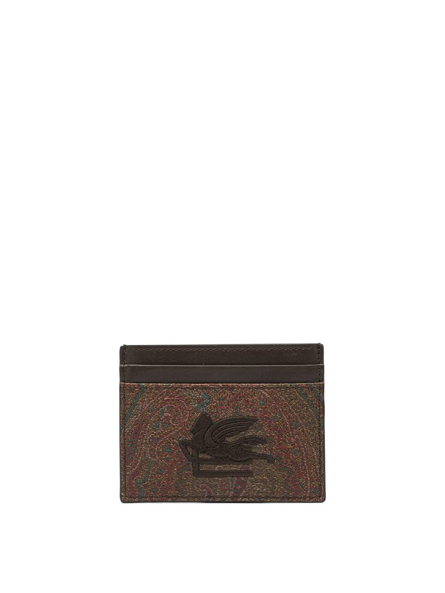 Etro "Arnica" Card Holder With Pegasus