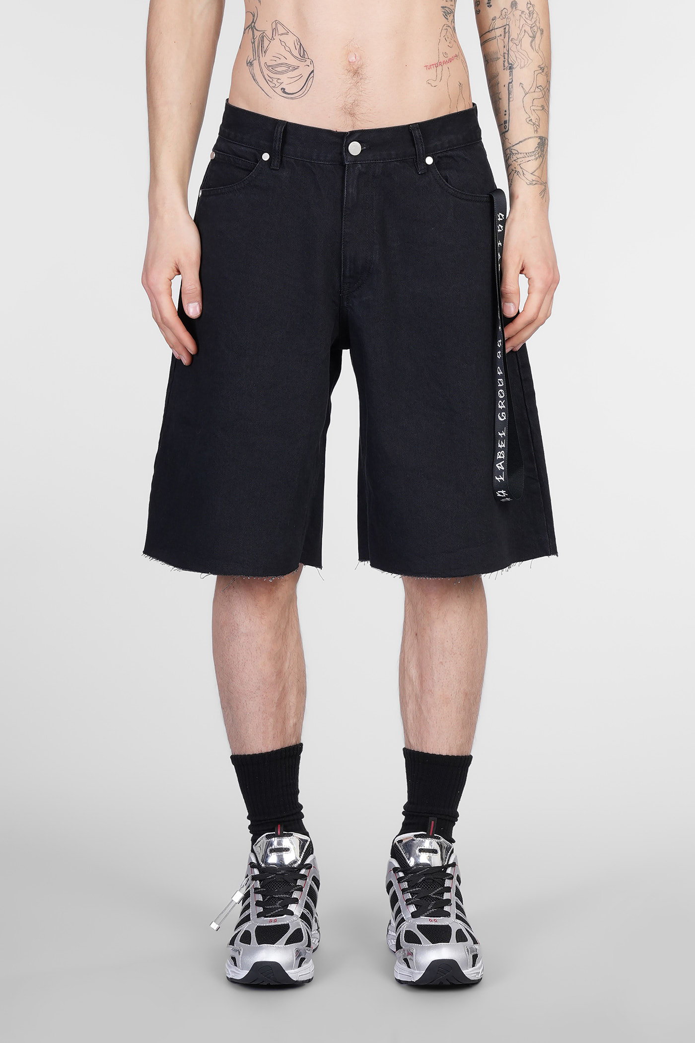 44 Label Group Pappas Shorts In Black Cotton