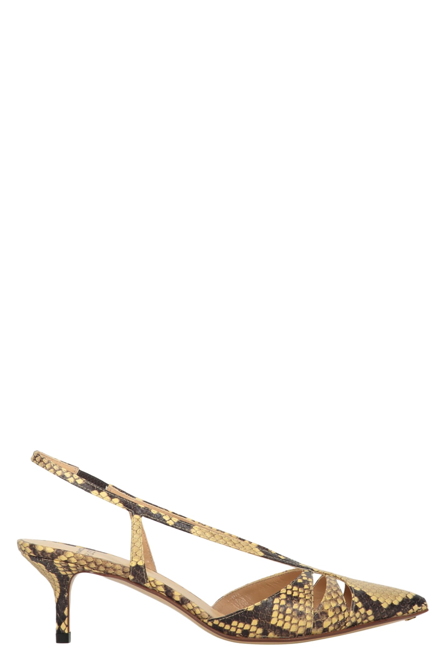 Francesco Russo Leather Slingback Pumps