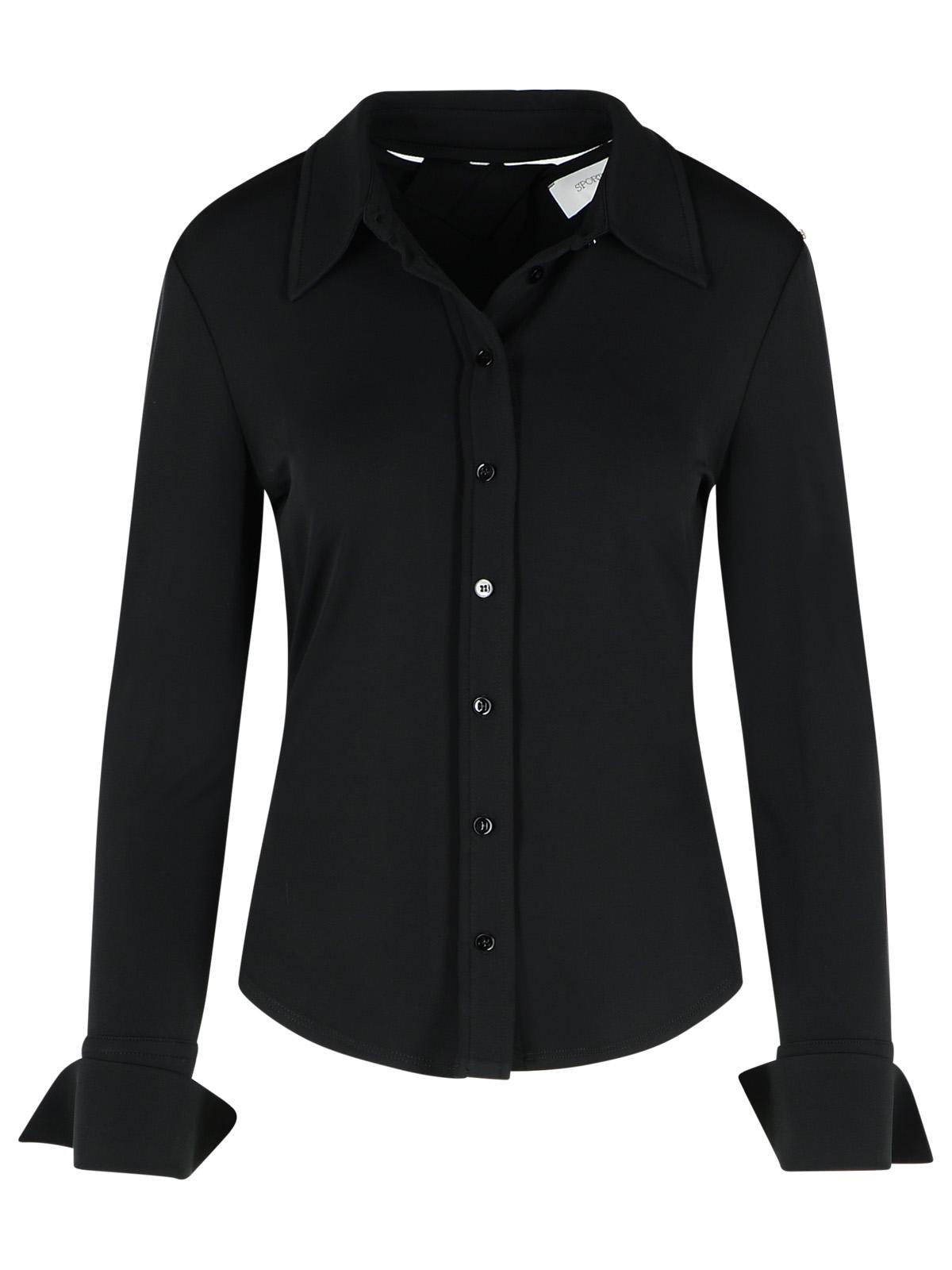 SportMax candido 黑色粘胶Polo衫