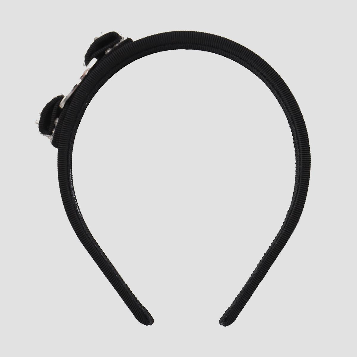 Salvatore Ferragamo Black Cotton Hair Accessories