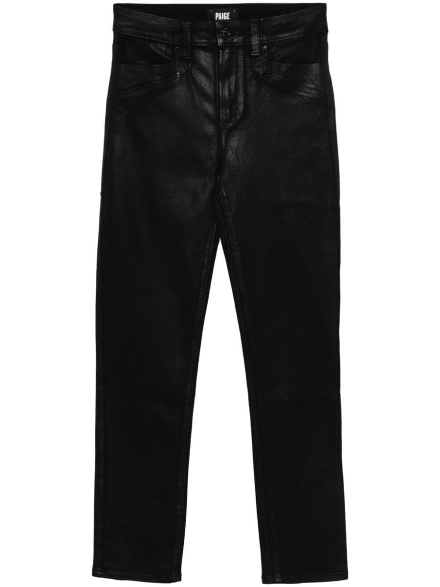 Paige Gemma Leather-Like Skinny Jeans Clothing